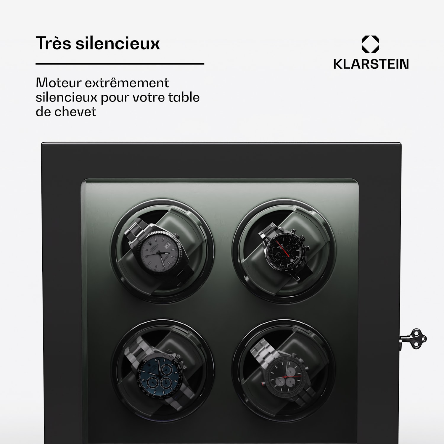 Verdon 4 horlogebeweger 4 horloges 3 modi 5 snelheden led afstandsbediening 4 horloges