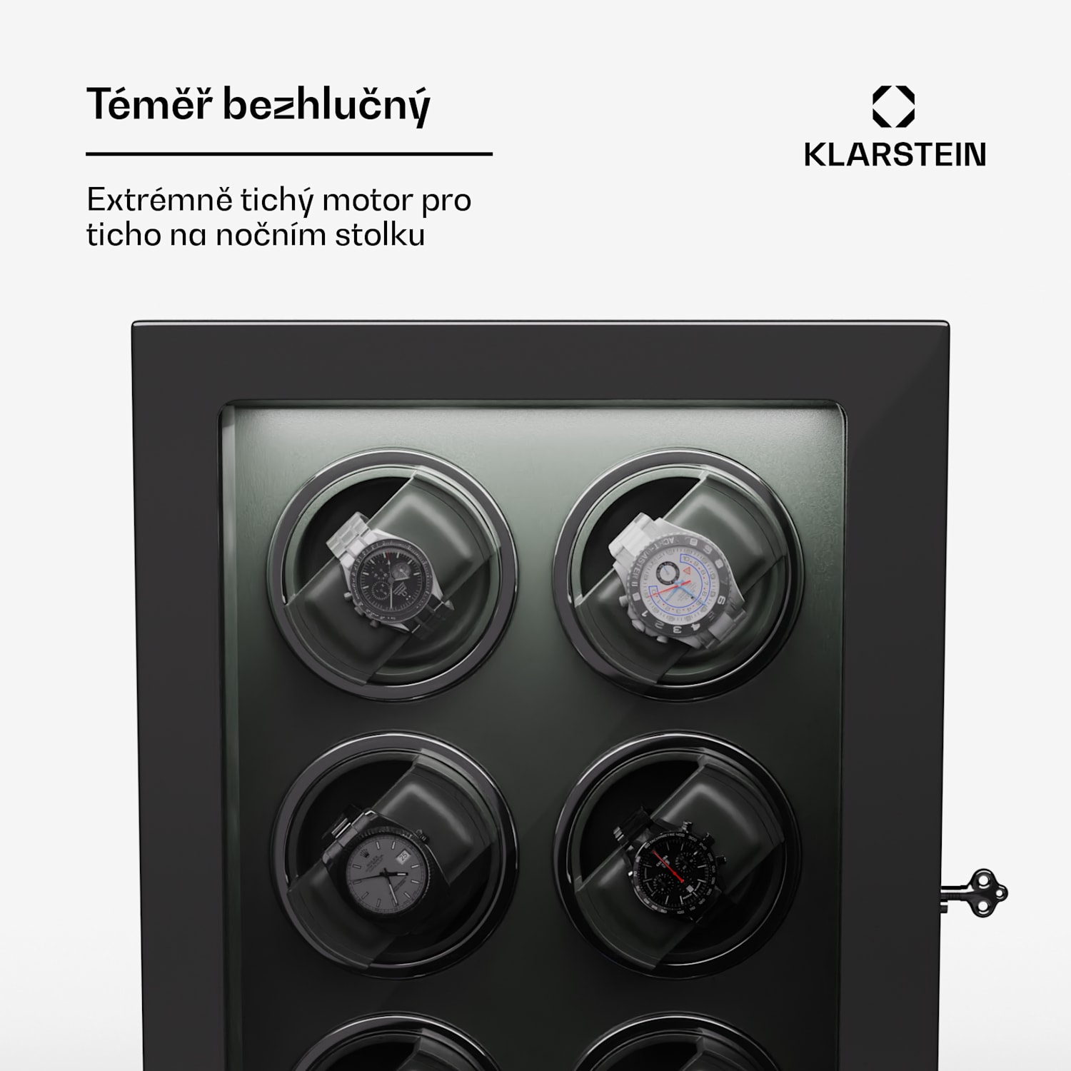 Verdon 6, natahovač hodinek, pro 6 hodinek, 3 režimy, 5 rychlostí, LED, dálkové ovládání 