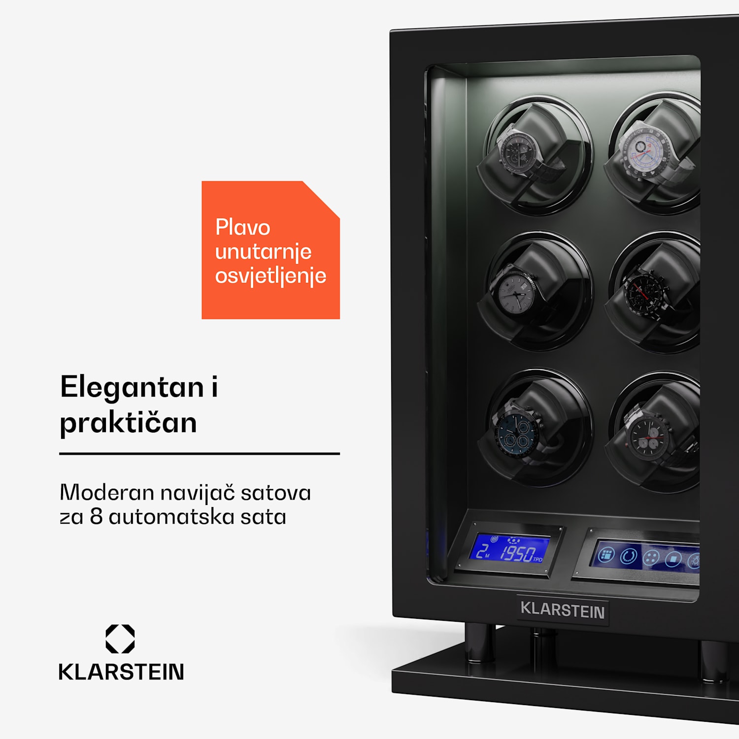 Verdon 8, navijač, za 8 satova, 3 moda, 5 brzina, LED, daljinski upravljač 