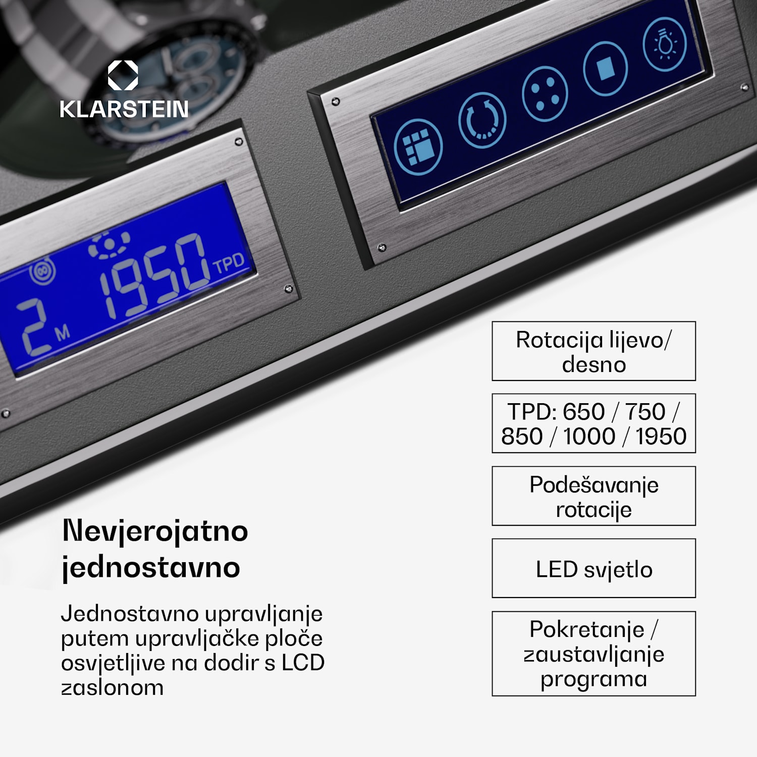 Verdon 8, navijač, za 8 satova, 3 moda, 5 brzina, LED, daljinski upravljač 