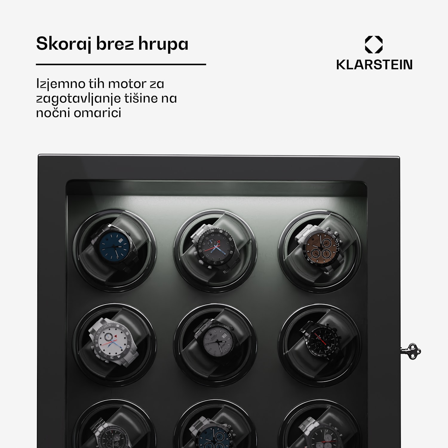 Verdon 9, navijalnik za ure, za 9 ur, 3 načini, 5 hitrosti, LED, daljinski upravljalnik 