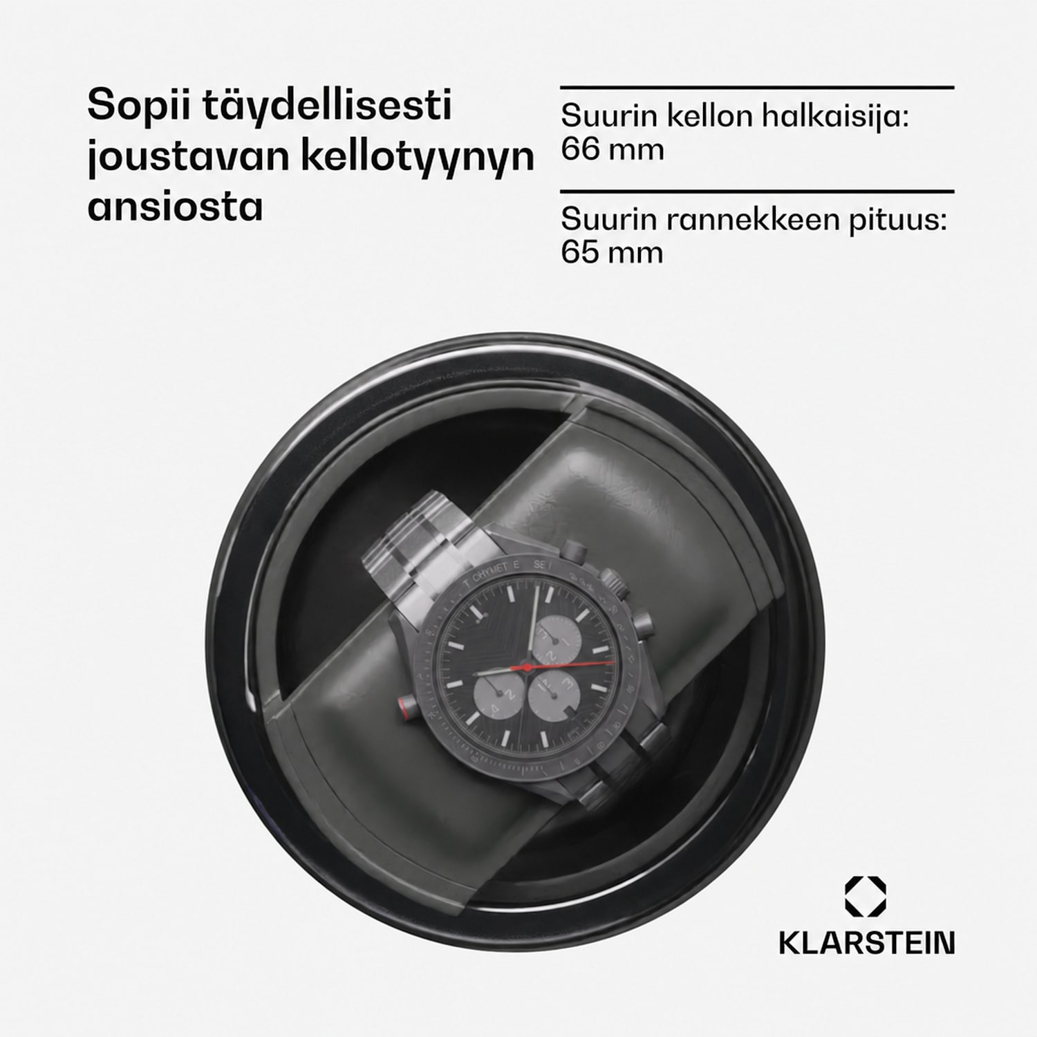 Verdon 12 kellon rannekkeen kiertolaite 12 kellolle, 3 tilaa, 5 nopeutta, LED, kaukosäädin 12 kellot