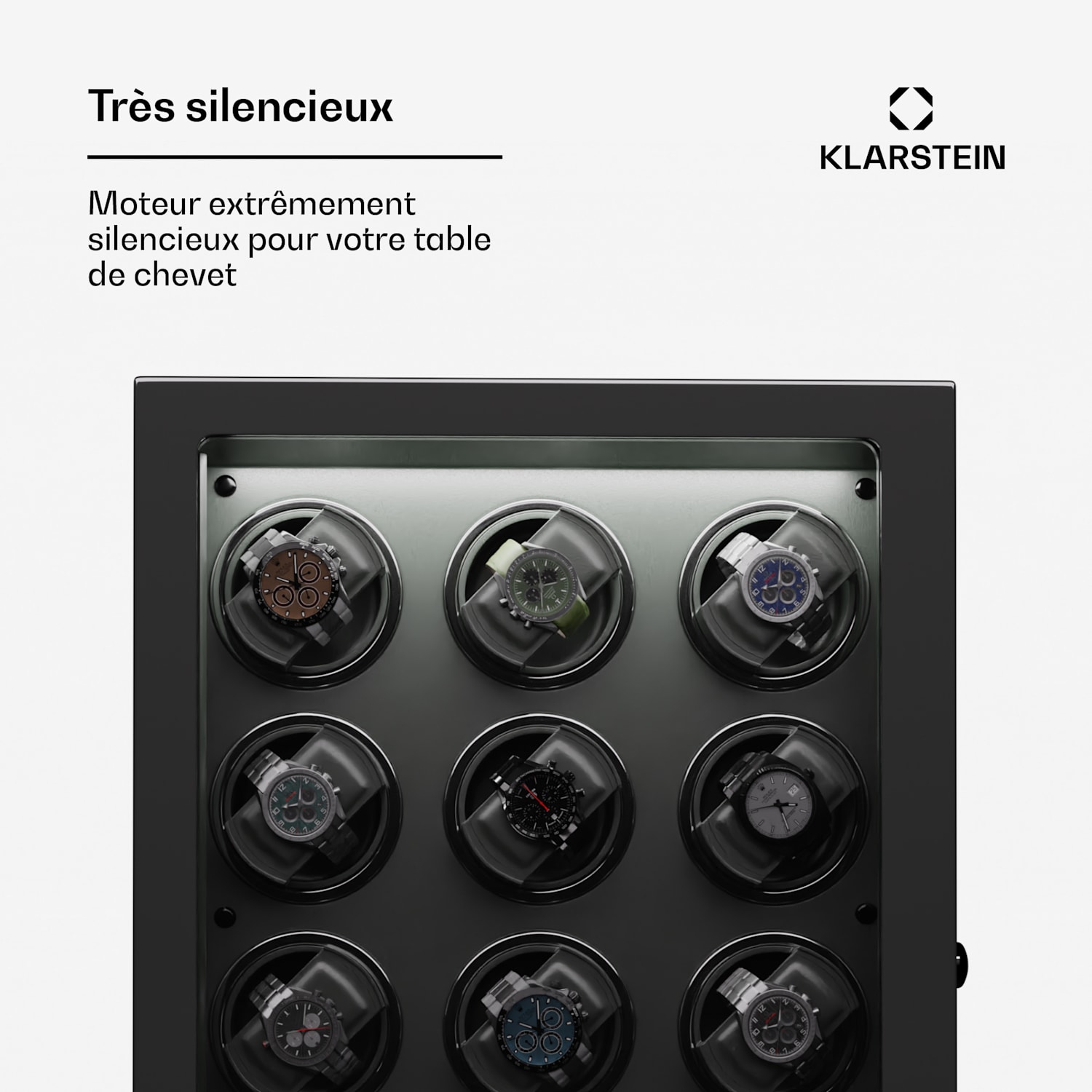 Verdon 12 horlogebeweger 12 horloges 3 modi 5 snelheden led afstandsbediening 12 Horloges