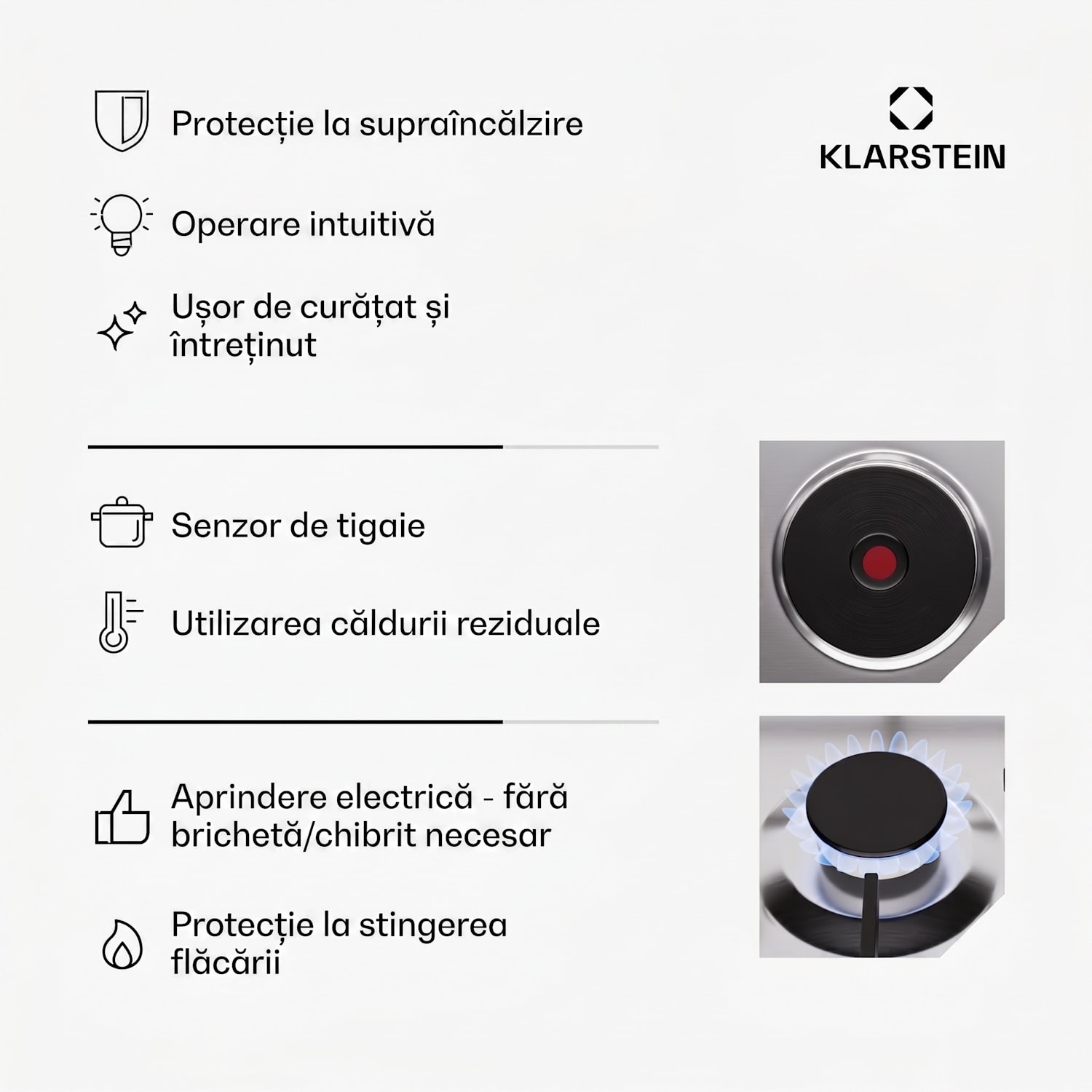 MultiChef 4 Hot Plate, plită electrică și pe gaz, 4 zone de gătit, 2 arzătoare, 2 plite electrice 60 cm | Plită pe gaz și de gătit | Argintiu