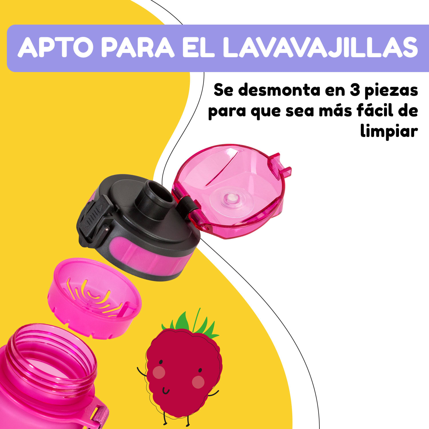 Botella Wakaba 400 ml Tritan sin BPA 400 ml | Purple Sun