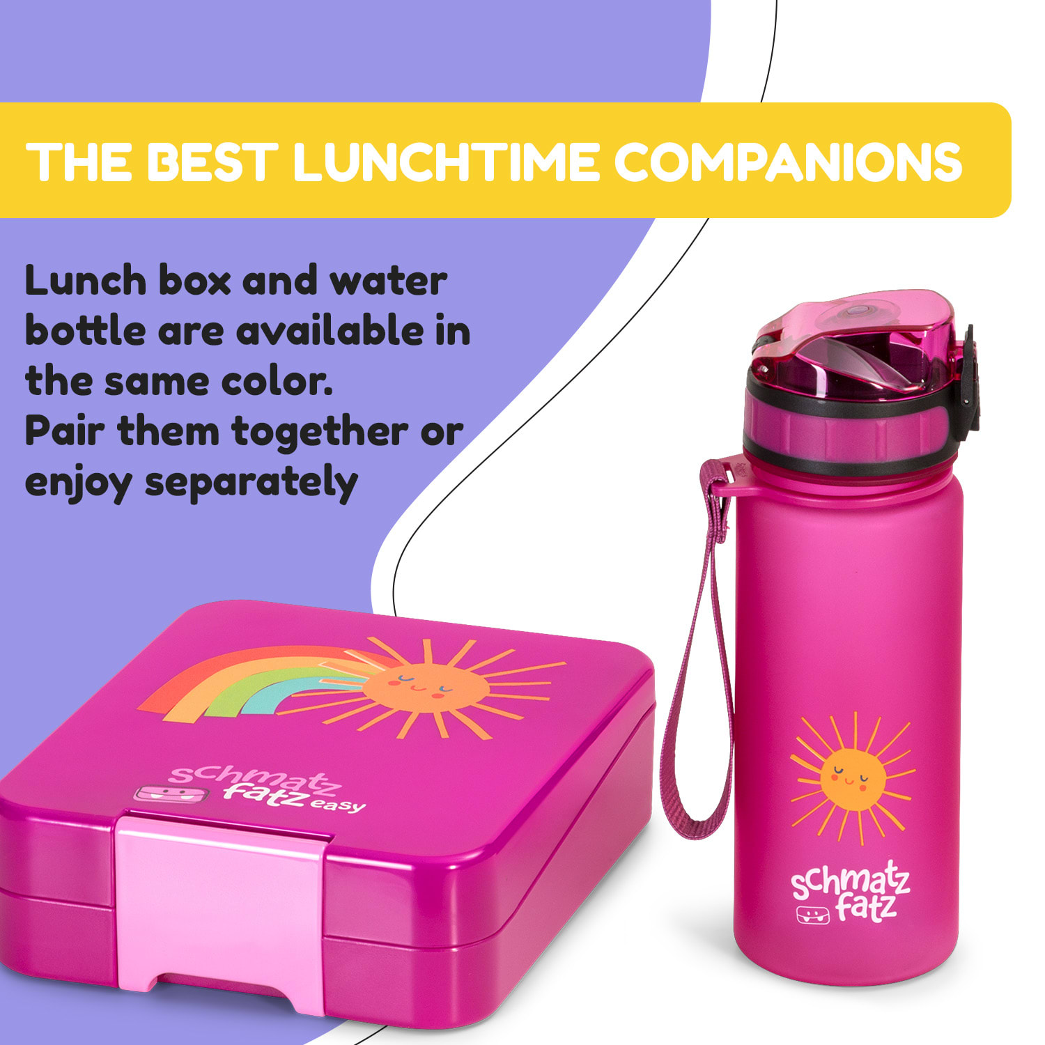 Wakaba, láhev na pití, 400 ml, Tritan, bez BPA 400 ml | Purple Sun