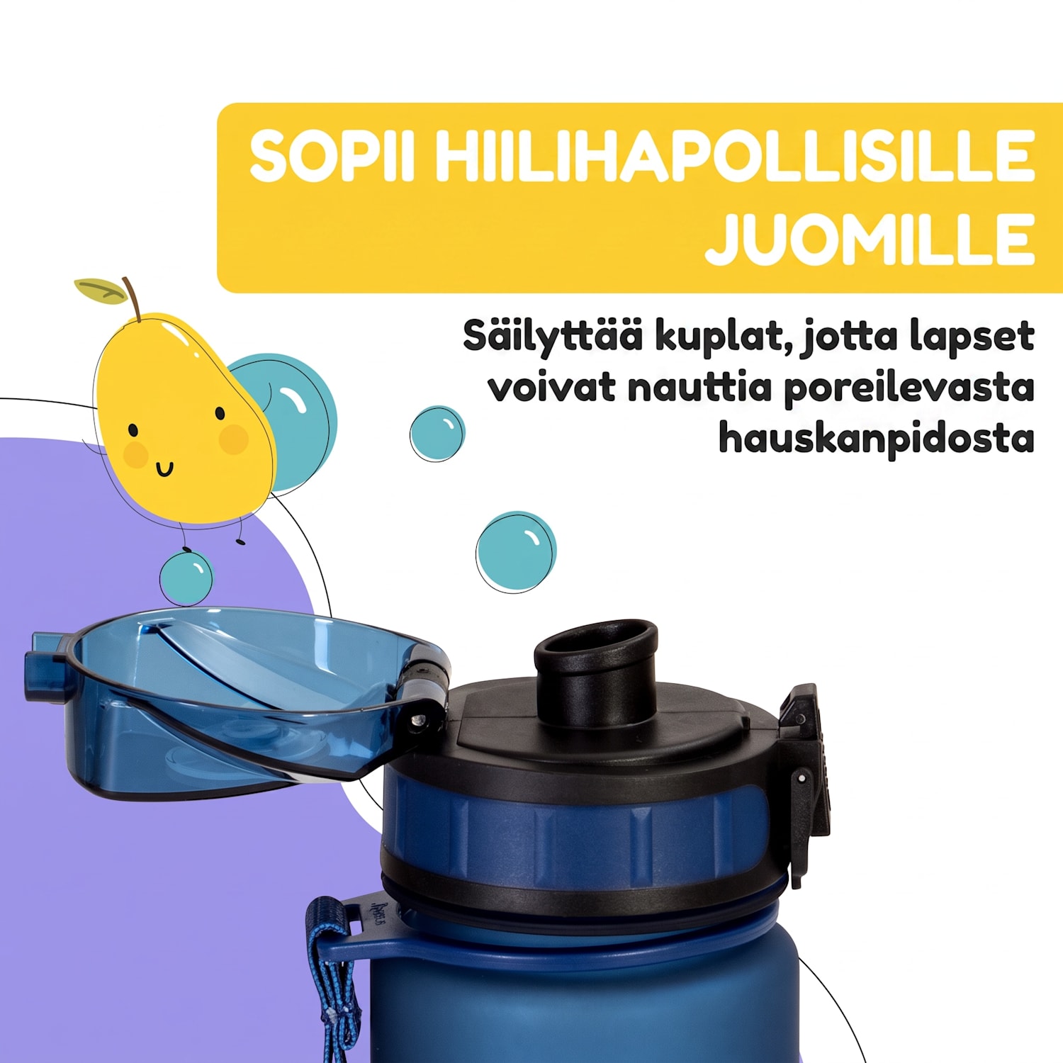Wakaba juomapullo 400 ml Tritan BPA-vapaa 400 ml | Navy Space