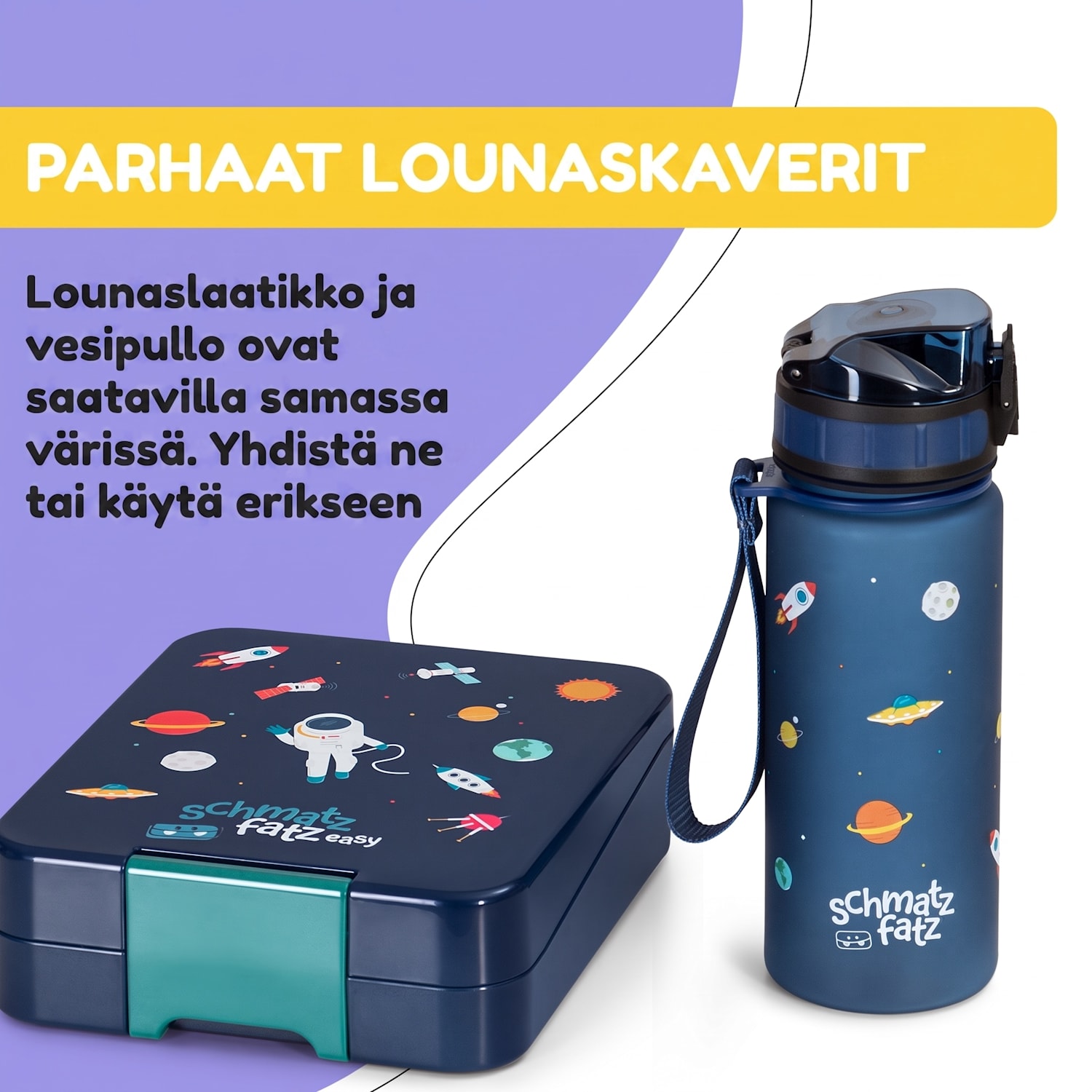 Wakaba juomapullo 400 ml Tritan BPA-vapaa 400 ml | Navy Space