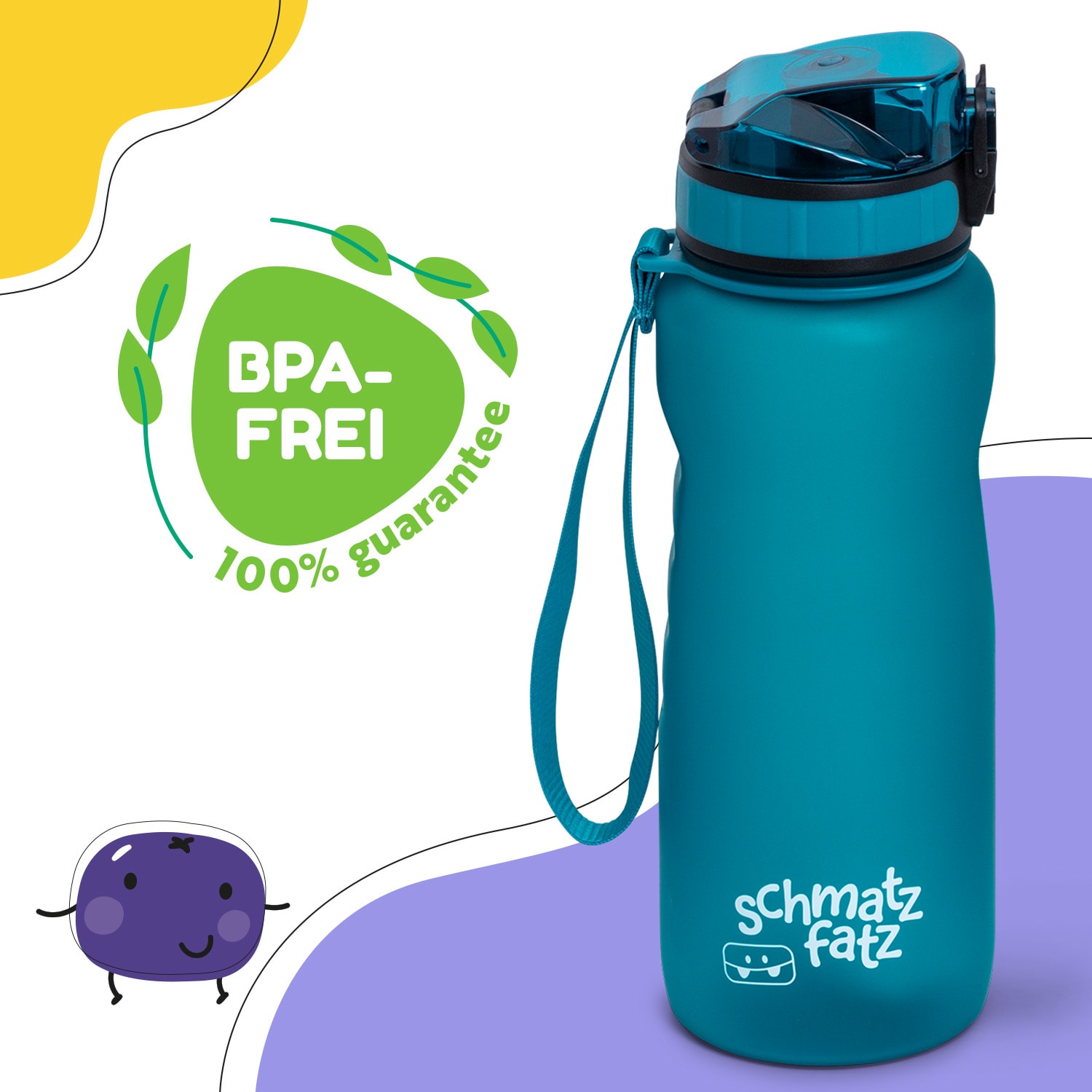 Wakaba Trinkflasche 800 ml Tritan BPA-frei 800 ml | Kräftiges Petrol