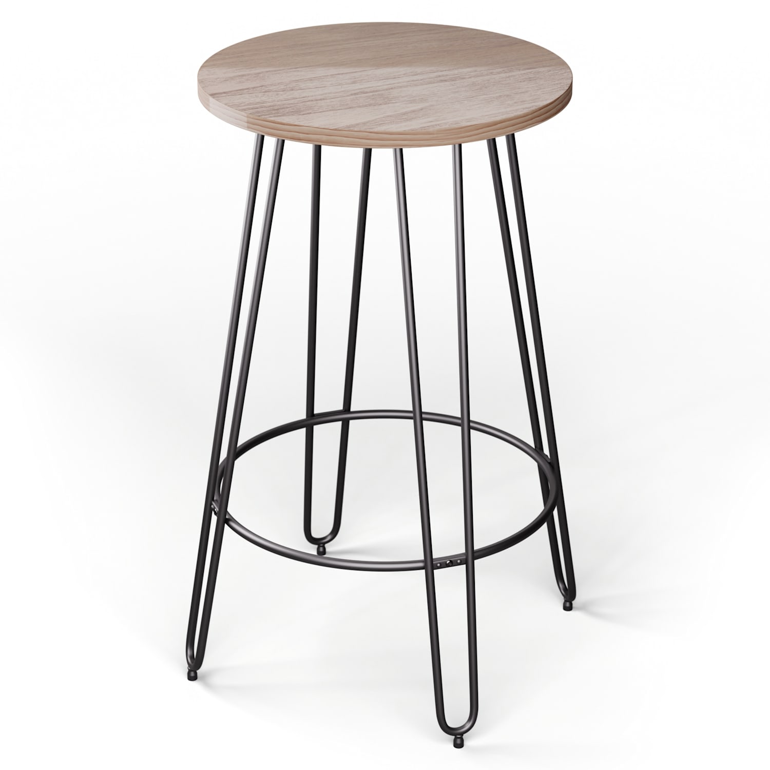 Mesa de bistro Hamilton Ø60cm madera estructura de acero Roble
