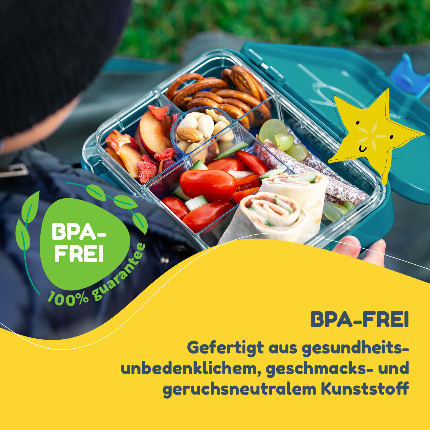 schmatzfatz junior Lunchbox 6 Fächer 21,3 x 15 x 4,5 cm  