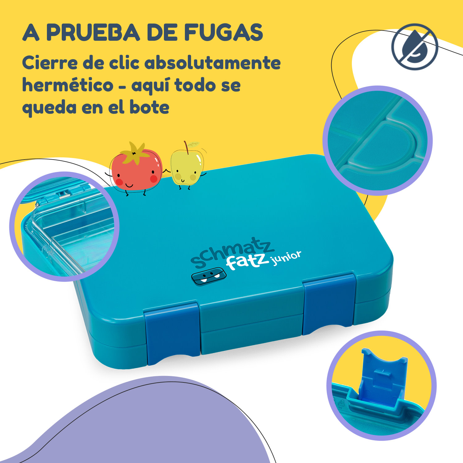 Fiambrera junior 6 compartimentos schmatzfatz 21,3 x 15 x 4,5 cm  