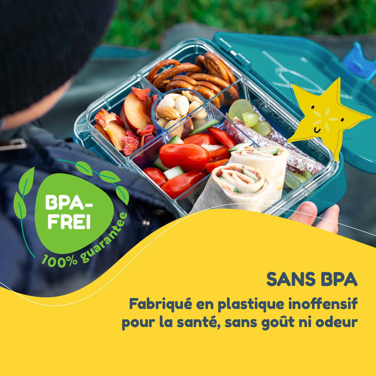 Lunchbox schmatzfatz junior 6 compartiments 21,3 x 15 x 4,5 cm  