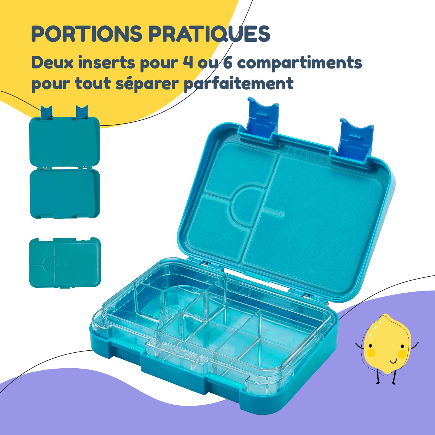 Lunchbox schmatzfatz junior 6 compartiments 21,3 x 15 x 4,5 cm  