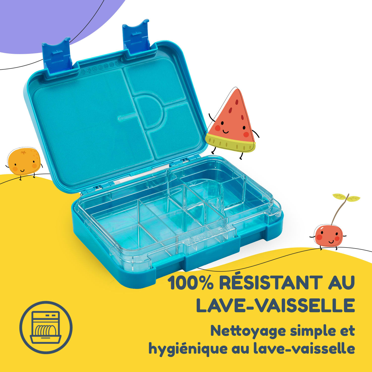 Lunchbox schmatzfatz junior 6 compartiments 21,3 x 15 x 4,5 cm  