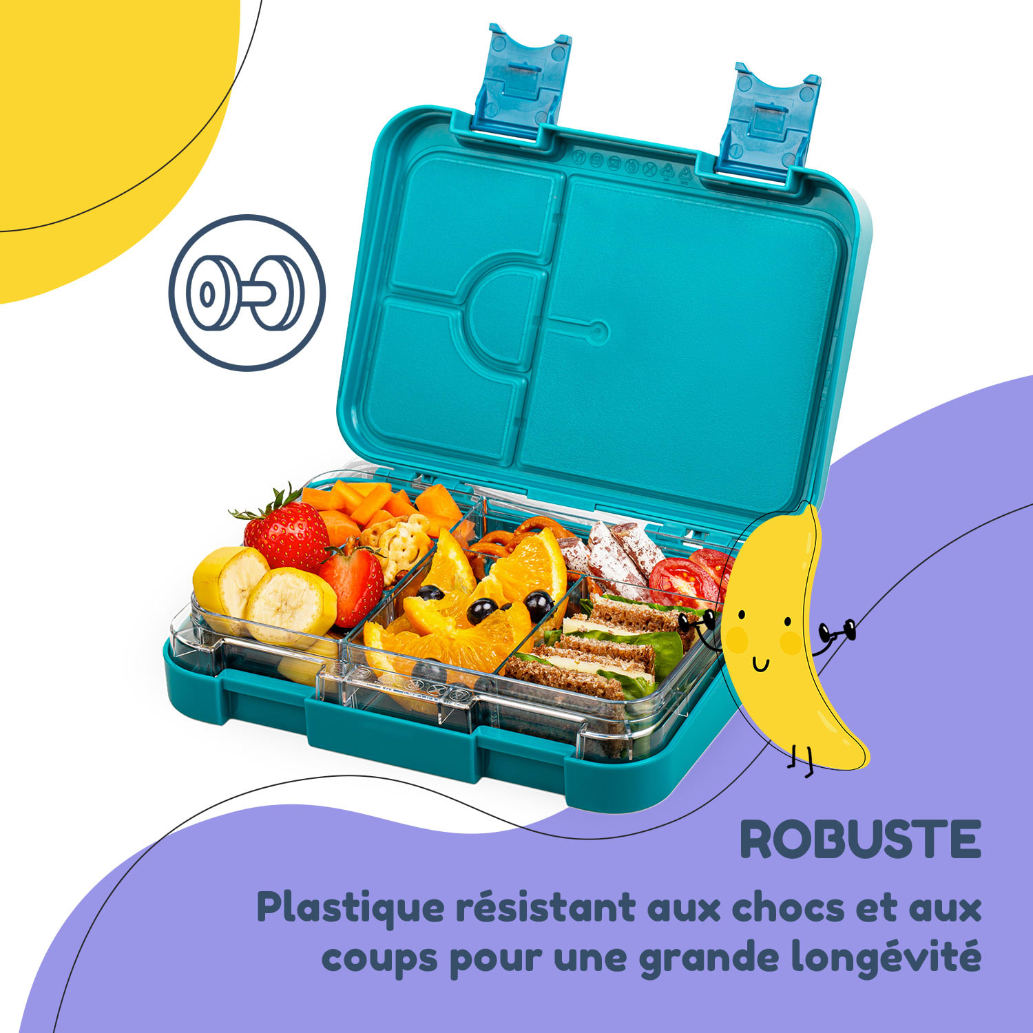 Lunchbox schmatzfatz junior 6 compartiments 21,3 x 15 x 4,5 cm  