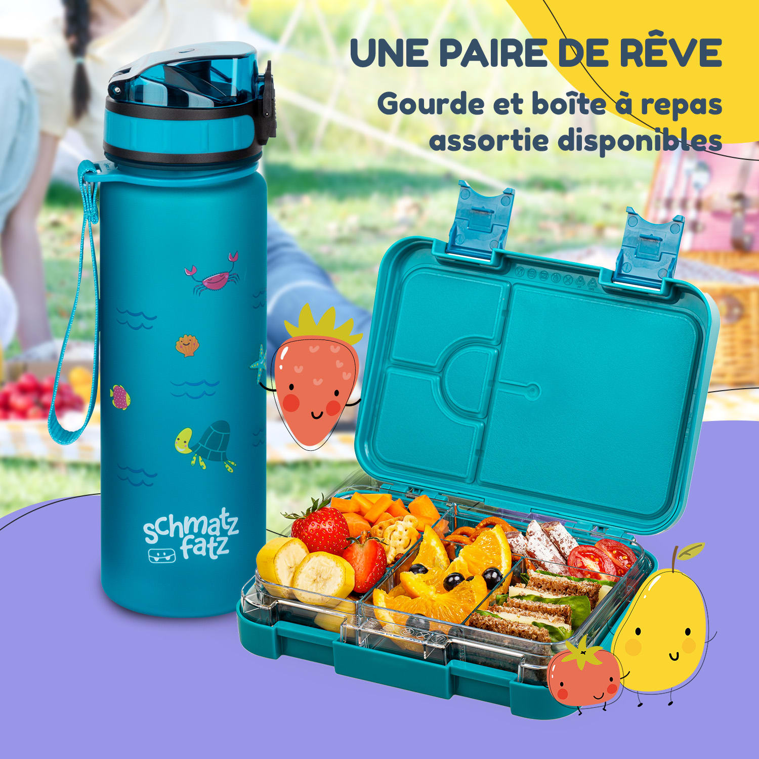 Lunchbox schmatzfatz junior 6 compartiments 21,3 x 15 x 4,5 cm  