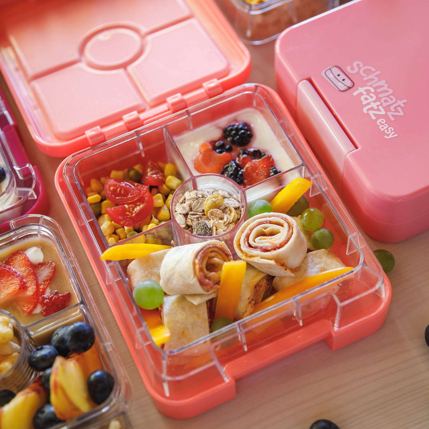 Snackbox schmatzfatz junior 4 compartiments 18 x 15 x 5 cm  