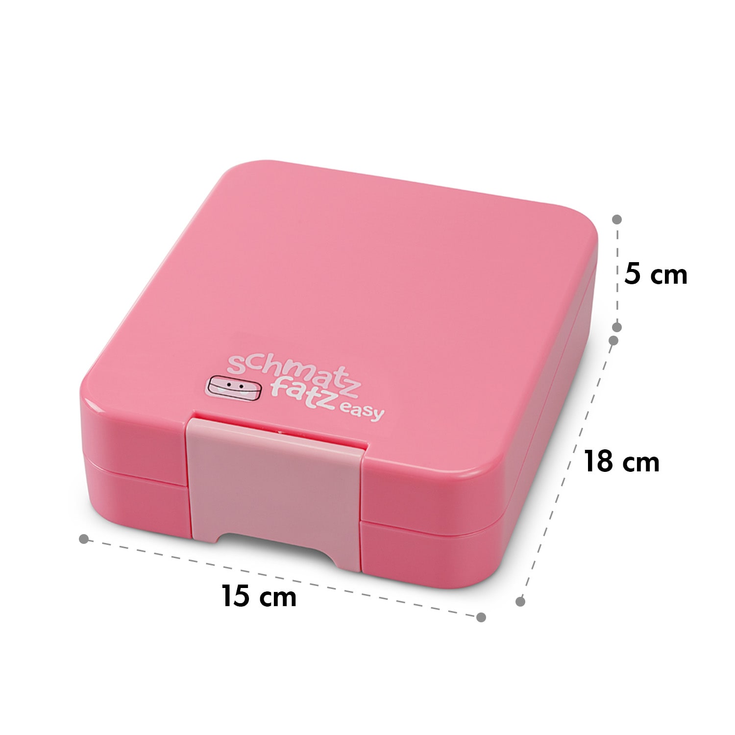 Schmatzfatz easy, śniadaniówka, pudełko na lunch, lunch box, 4 komory, 18 x 15 x 5 cm Różowy