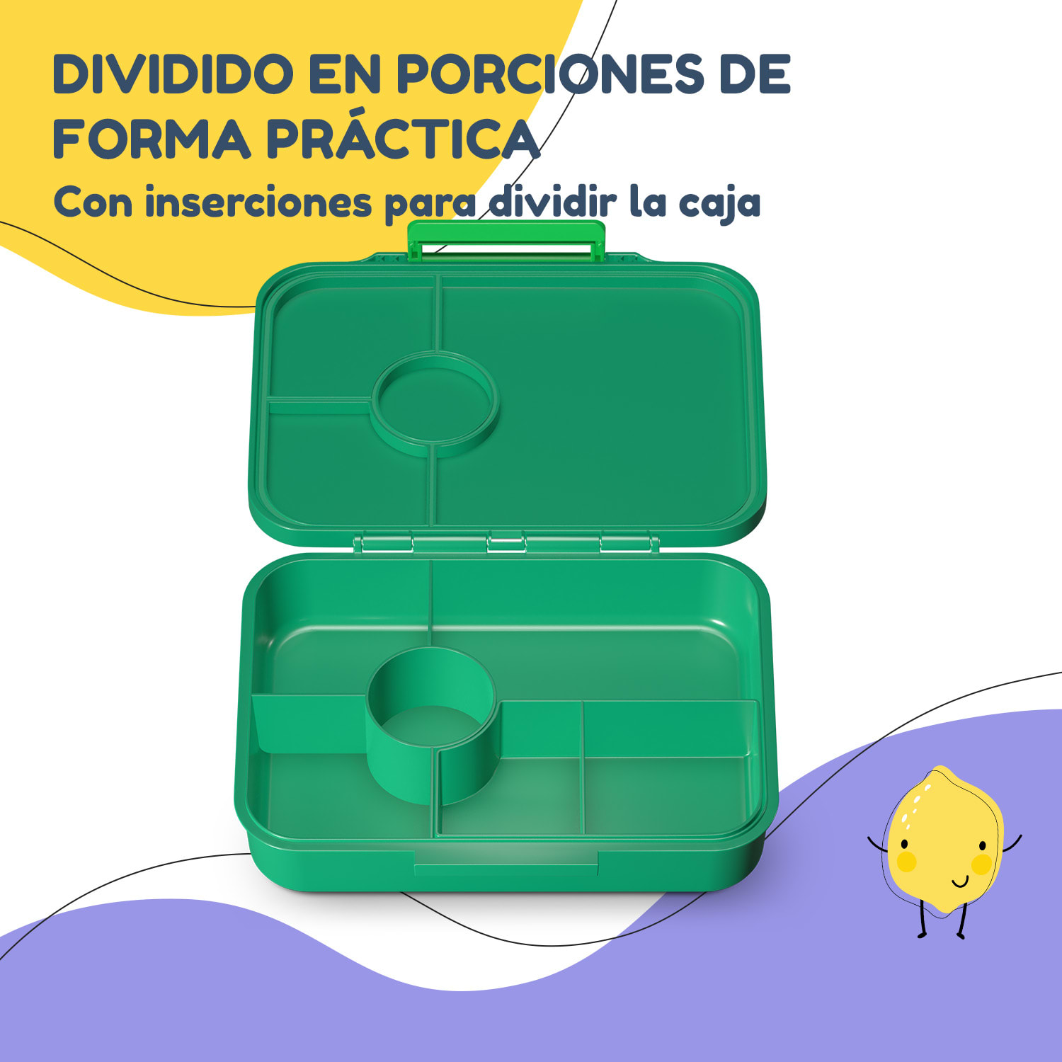 schmatzfatz by Lite Fiambrera 6 compartimentos 20,8 x 4,5 x 15 cm (ancho x alto x fondo) Sin BPA Tritán superligero 