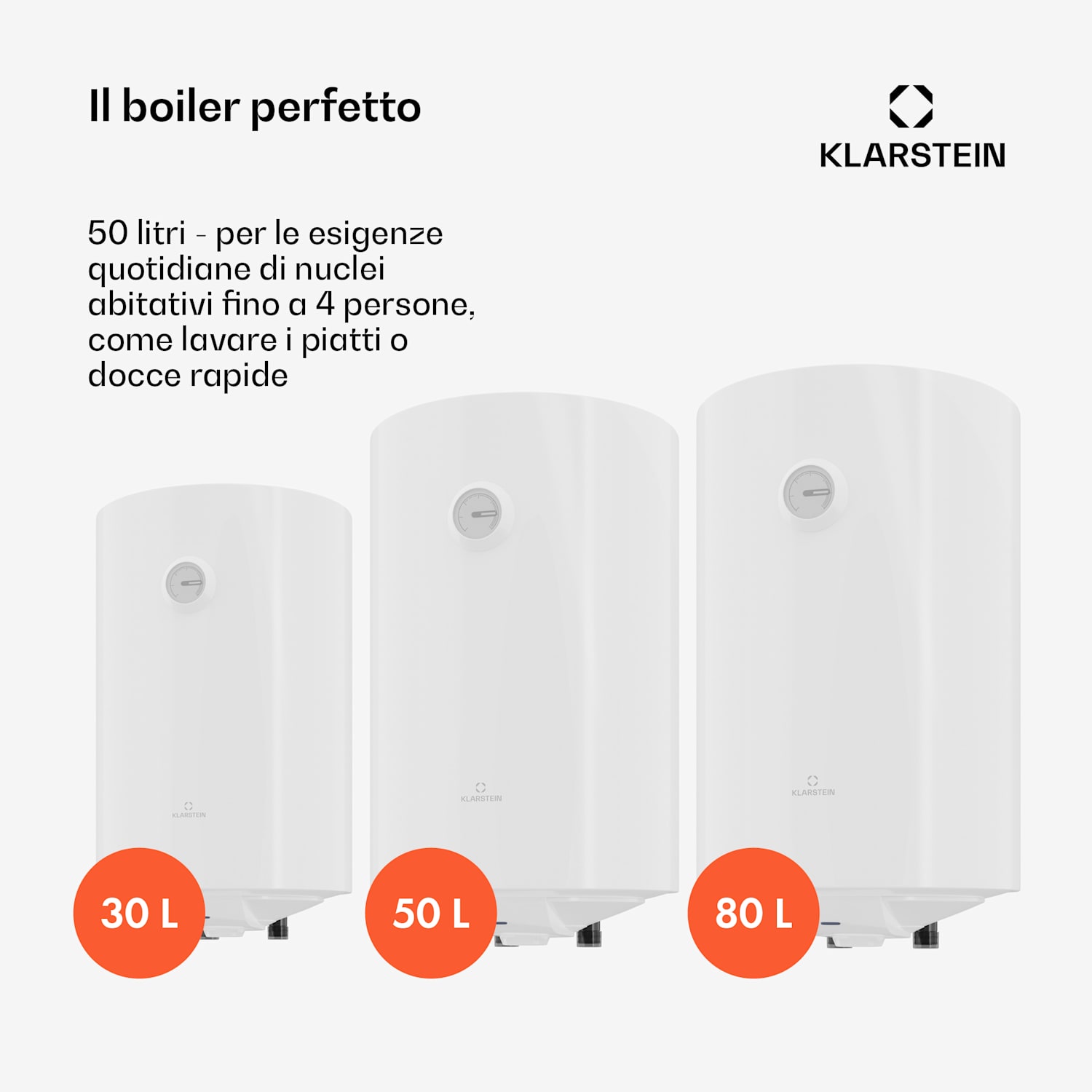 ENDURAHEAT MAX 50 - Scaldabagno ad accumulo, 50 litri 50 litri