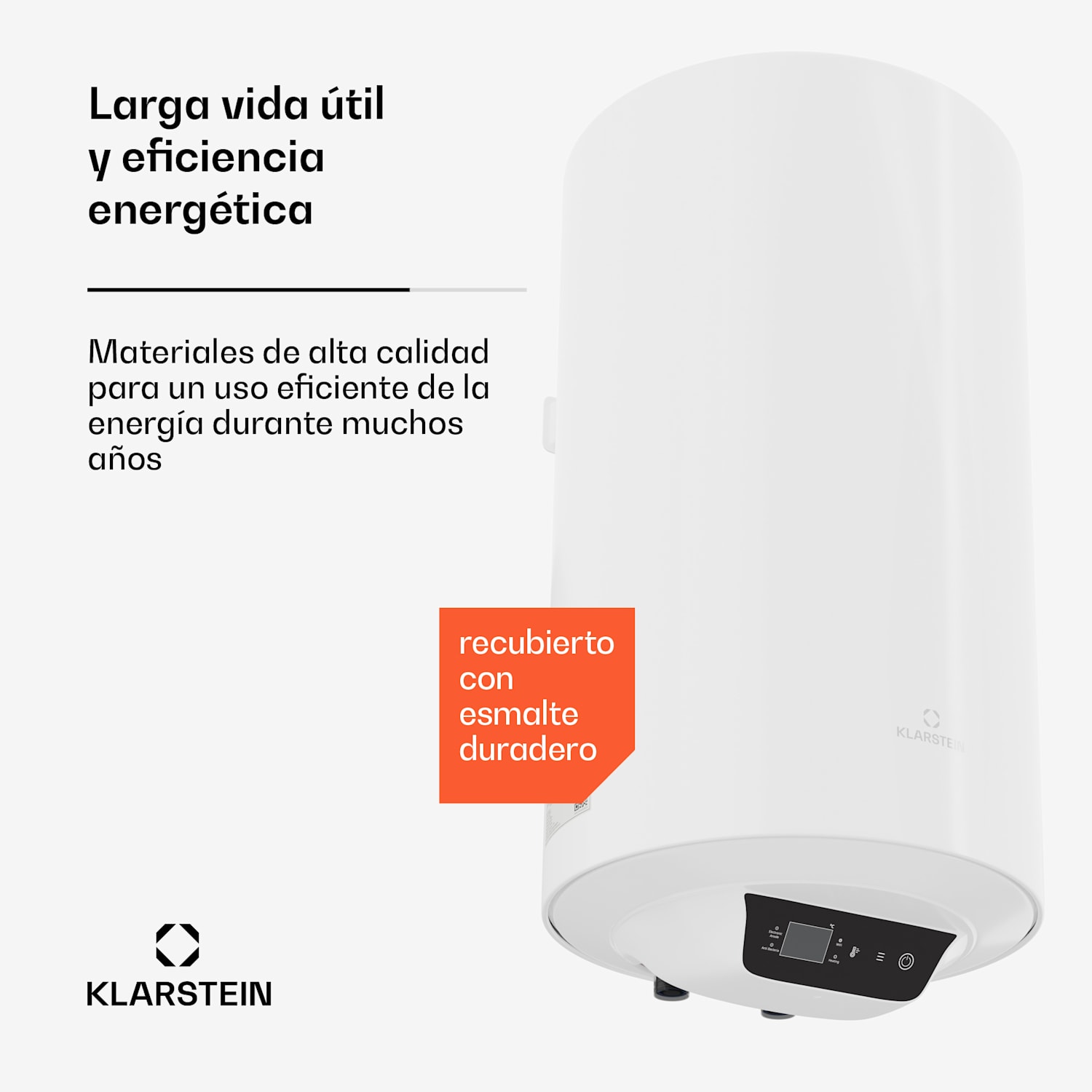 Acumulador de agua caliente ENDURAHEAT SMART 80 Termo 80 litros máx. 75°C 1500 vatios 3 tamaños blanco 80 litros
