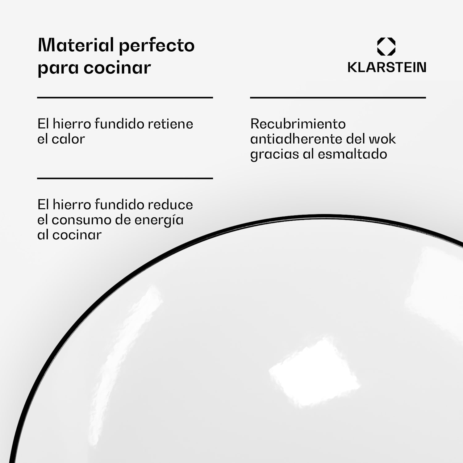 Klarstein Jersey Wok - Negro Negro