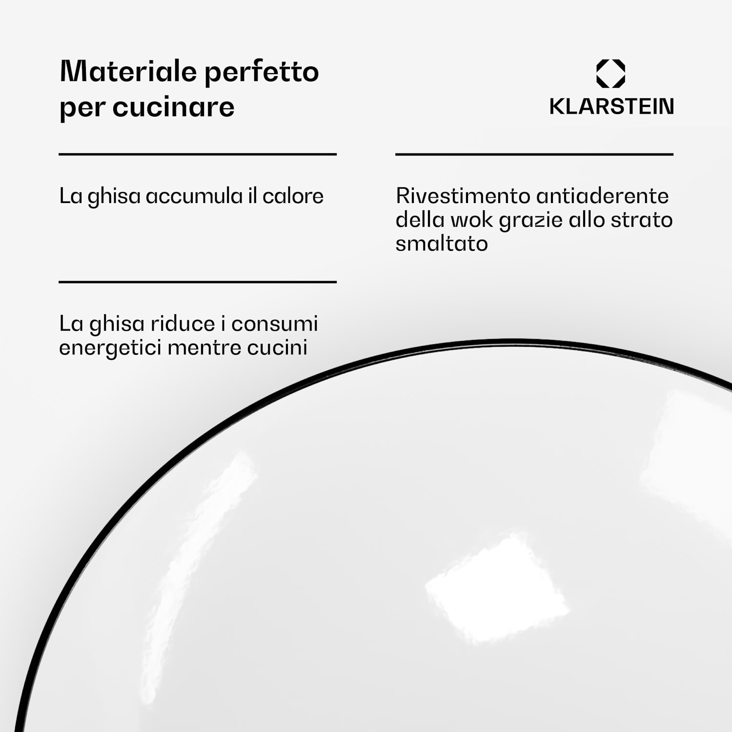 Klarstein Jersey - Wok, nera Nero