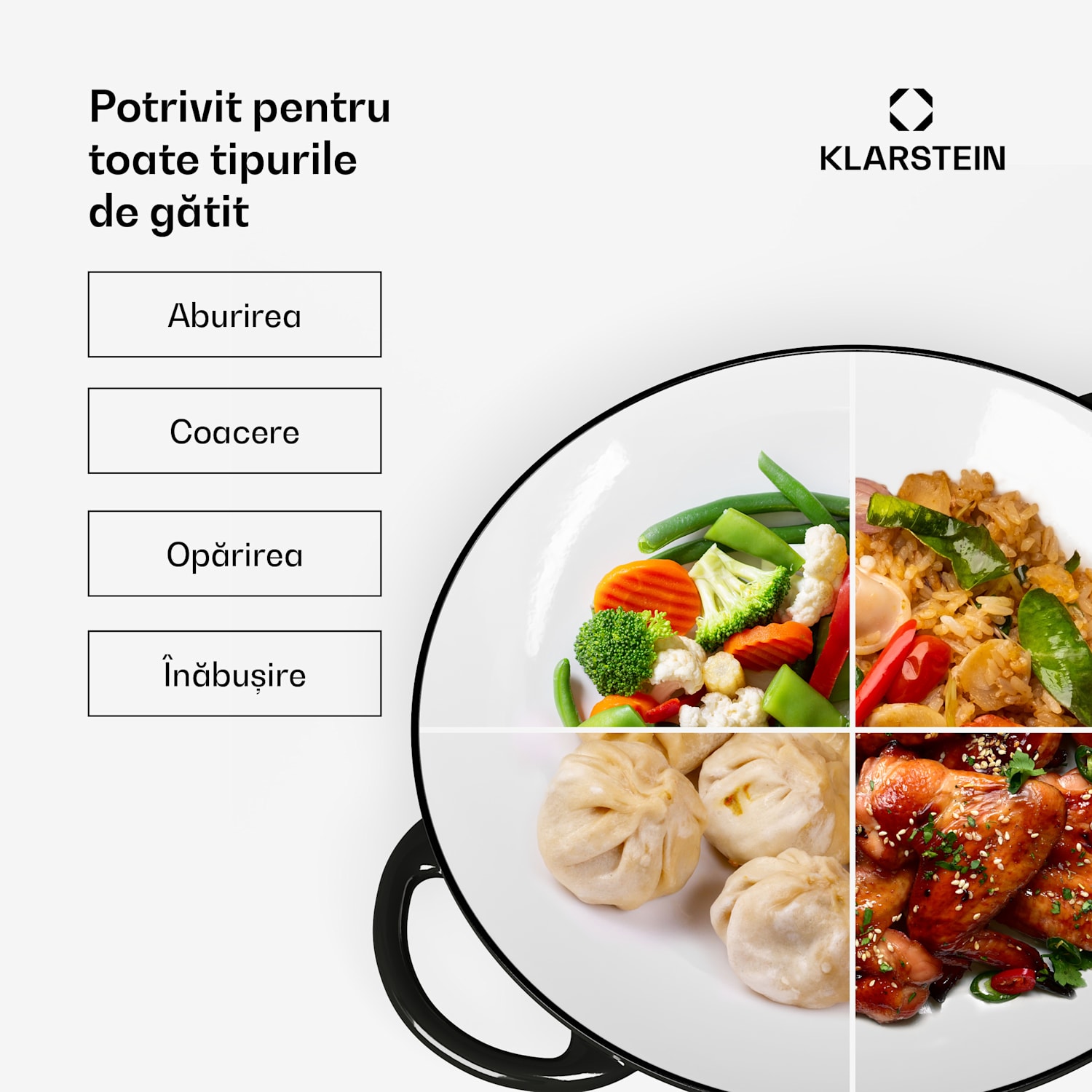 Klarstein Jersey Wok Negru