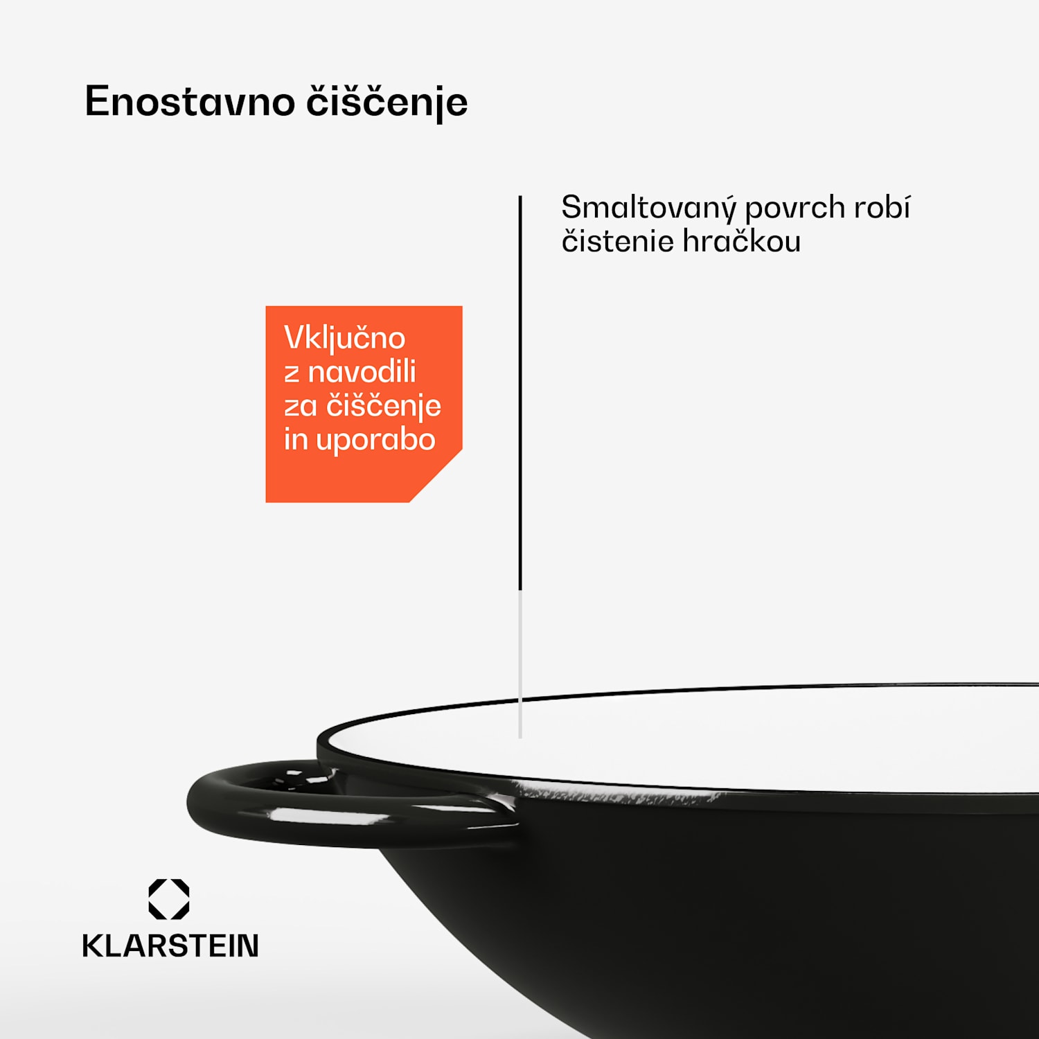 Klarstein Jersey Wok - črn Črna