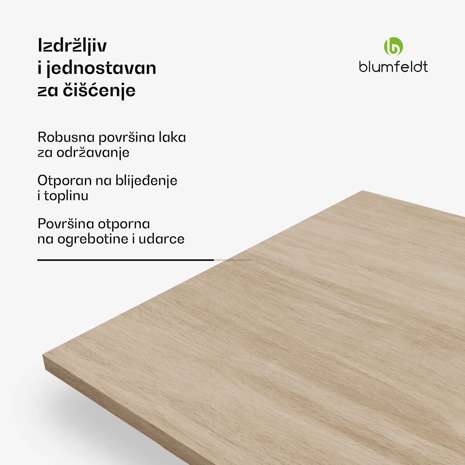 Bearsdon stolna ploča 120 x 80 cm za kuhinju i blagovaonicu, Robusna šperploča 120 x 80 | Bor