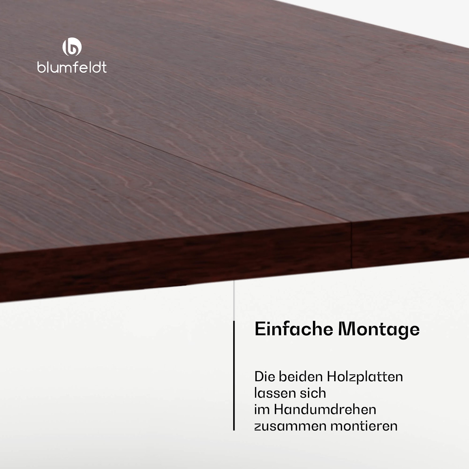 Bearsdon Tischplatte 120 x 80 cm für Küche u. Esszimmer | Robustes Schichtholz 120 x 80 | Teakholz