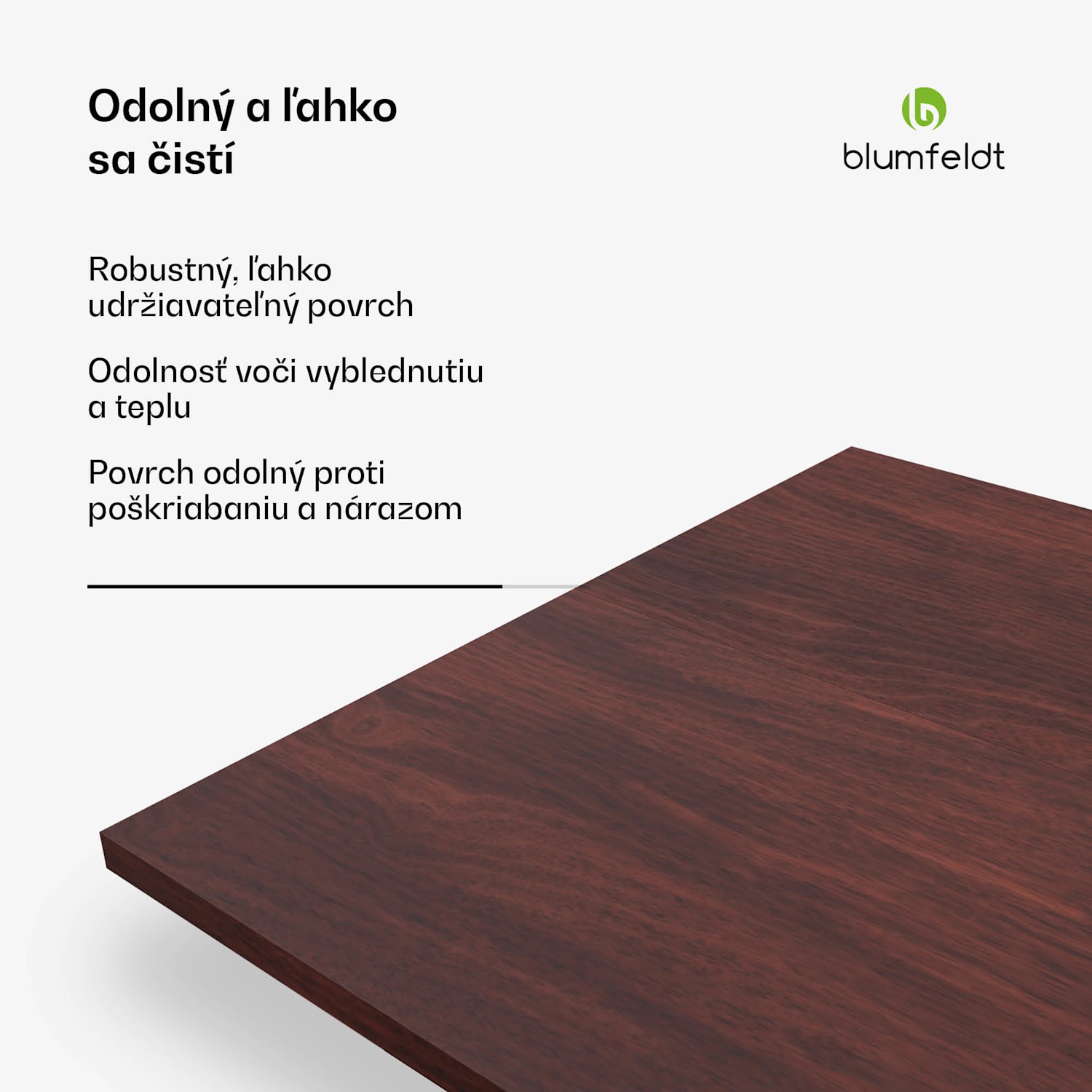 Bearsdon stolová doska 120 x 80 cm pre kuchyňu a jedáleň, Robustná laminátová doska 120 x 80 | Teakové drevo