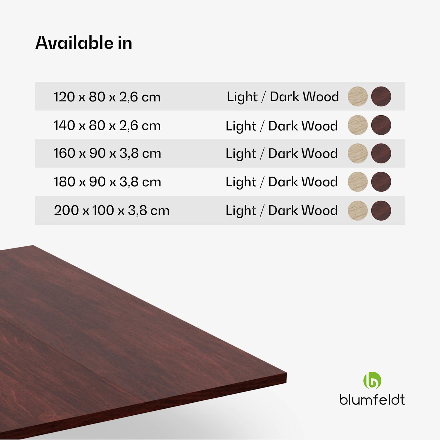 Bearsdon table top 120 x 80 cm for kitchen and dining room | Robust laminate wood 120 x 80 | Teak