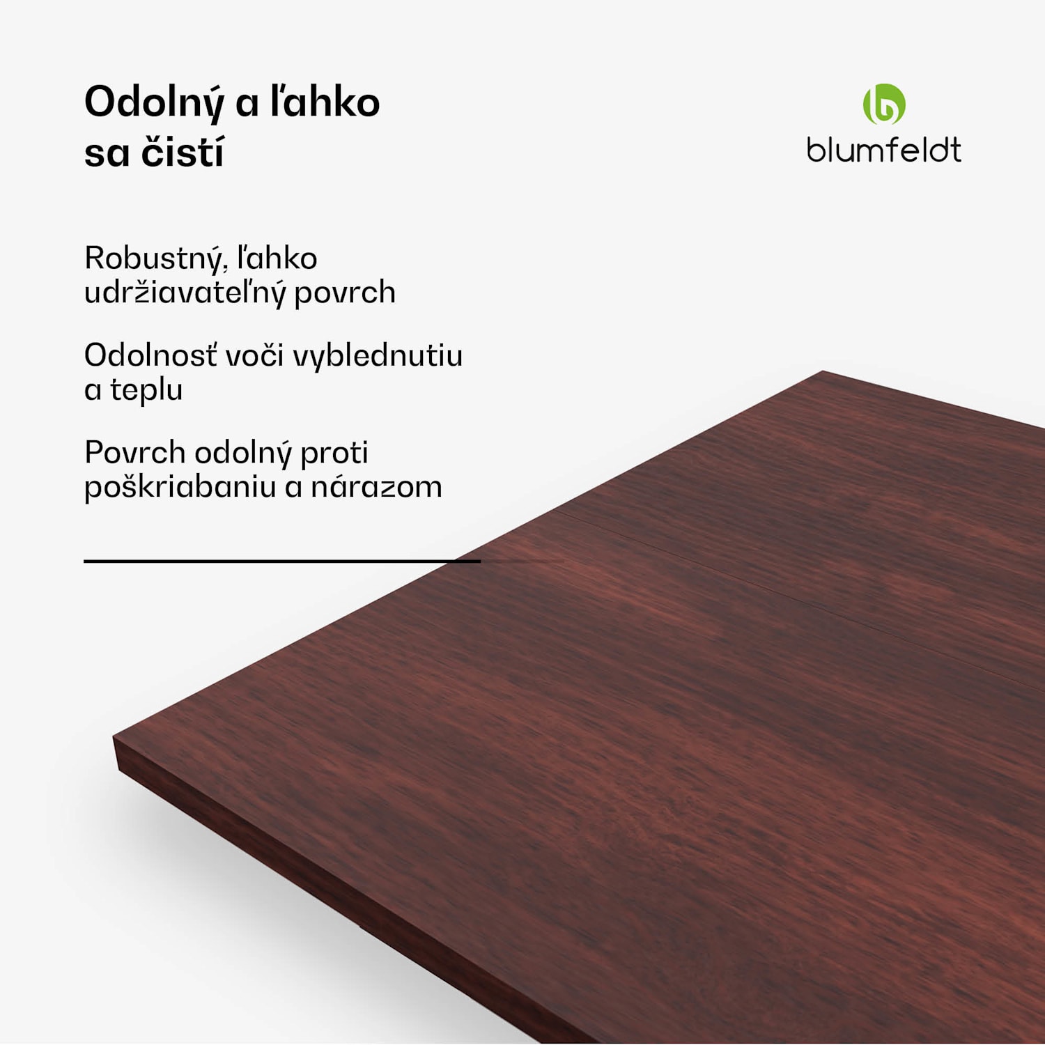 Bearsdon stolová doska 140 x 80 cm pre kuchyňu a jedáleň, Robustná lamelová drevotrieska 