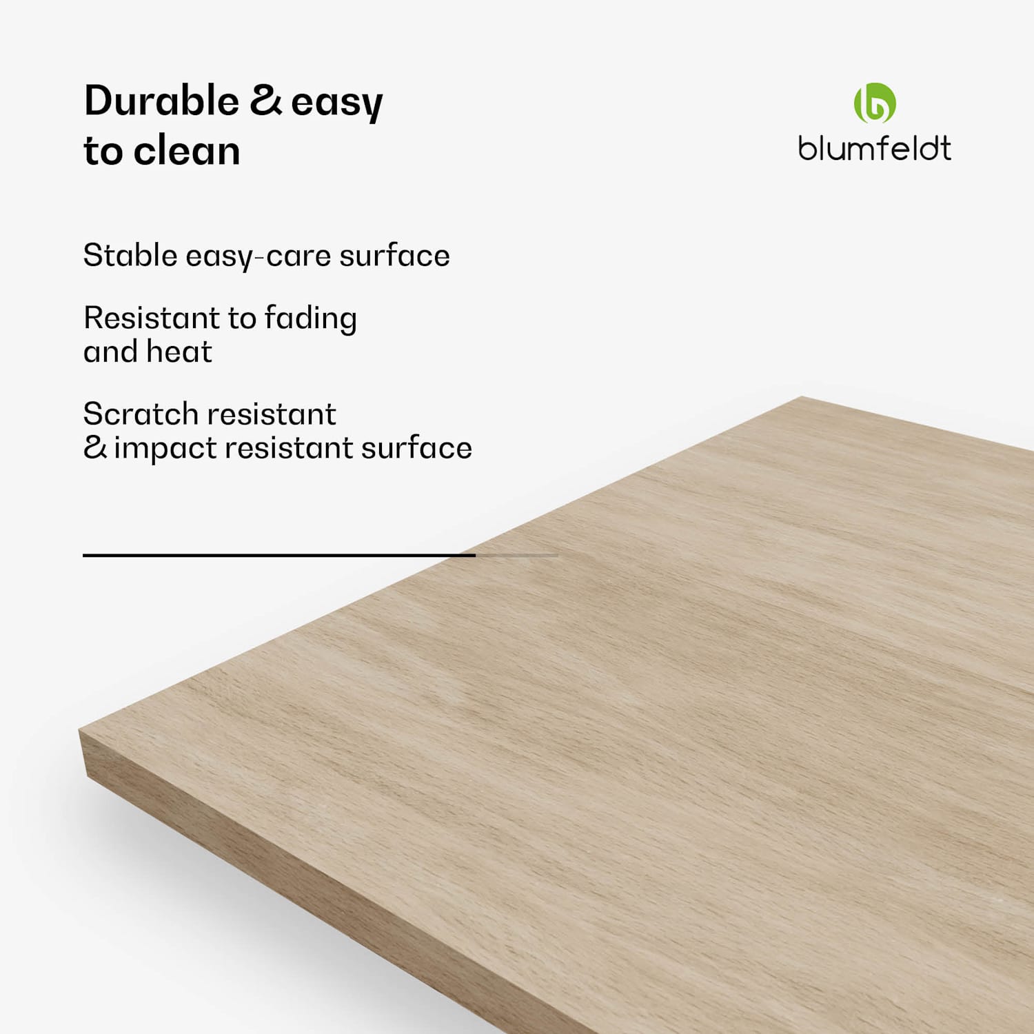 Bearsdon tabletop 160 x 90 cm for kitchen and dining room | Durable laminate wood 160 x 90 | Pine