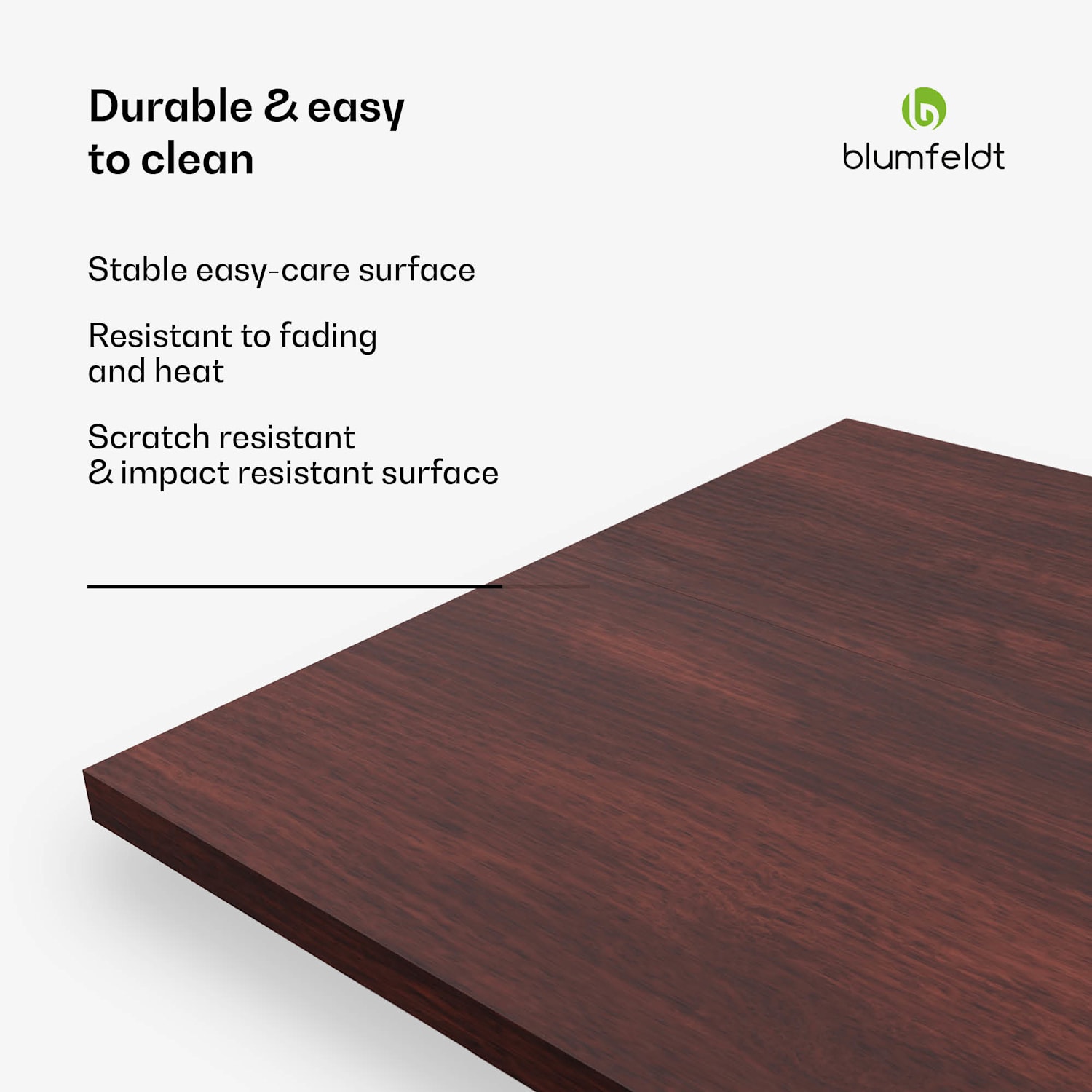 Bearsdon tafelblad 160 x 90 cm voor keuken en eetkamer | Robuust multiplex 160 x 90 | Teak