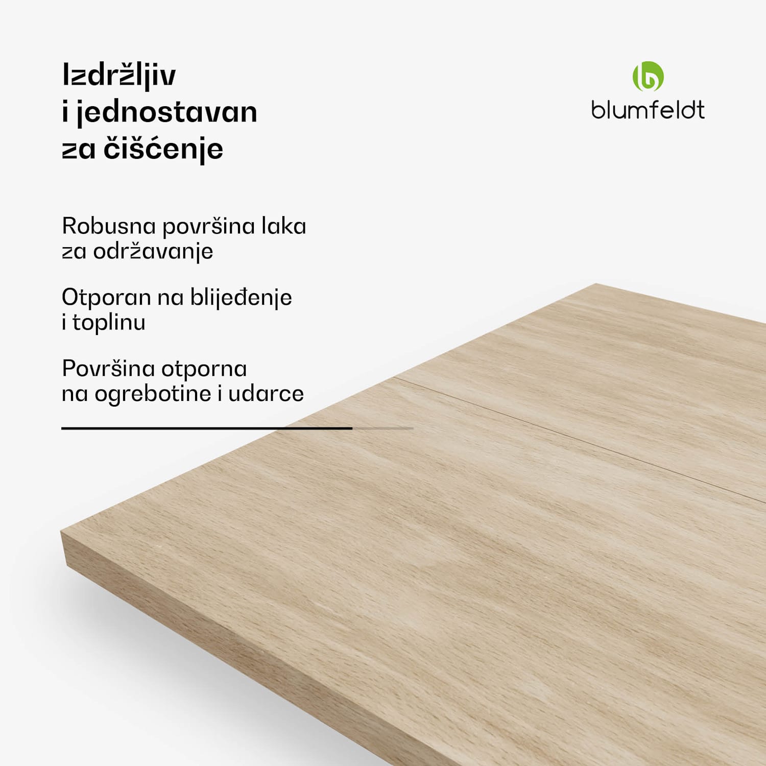 Bearsdon stolna ploča 180 x 90 cm za kuhinju i blagovaonicu, Čvrsto laminirano drvo 180 x 90 | Taupe drvo
