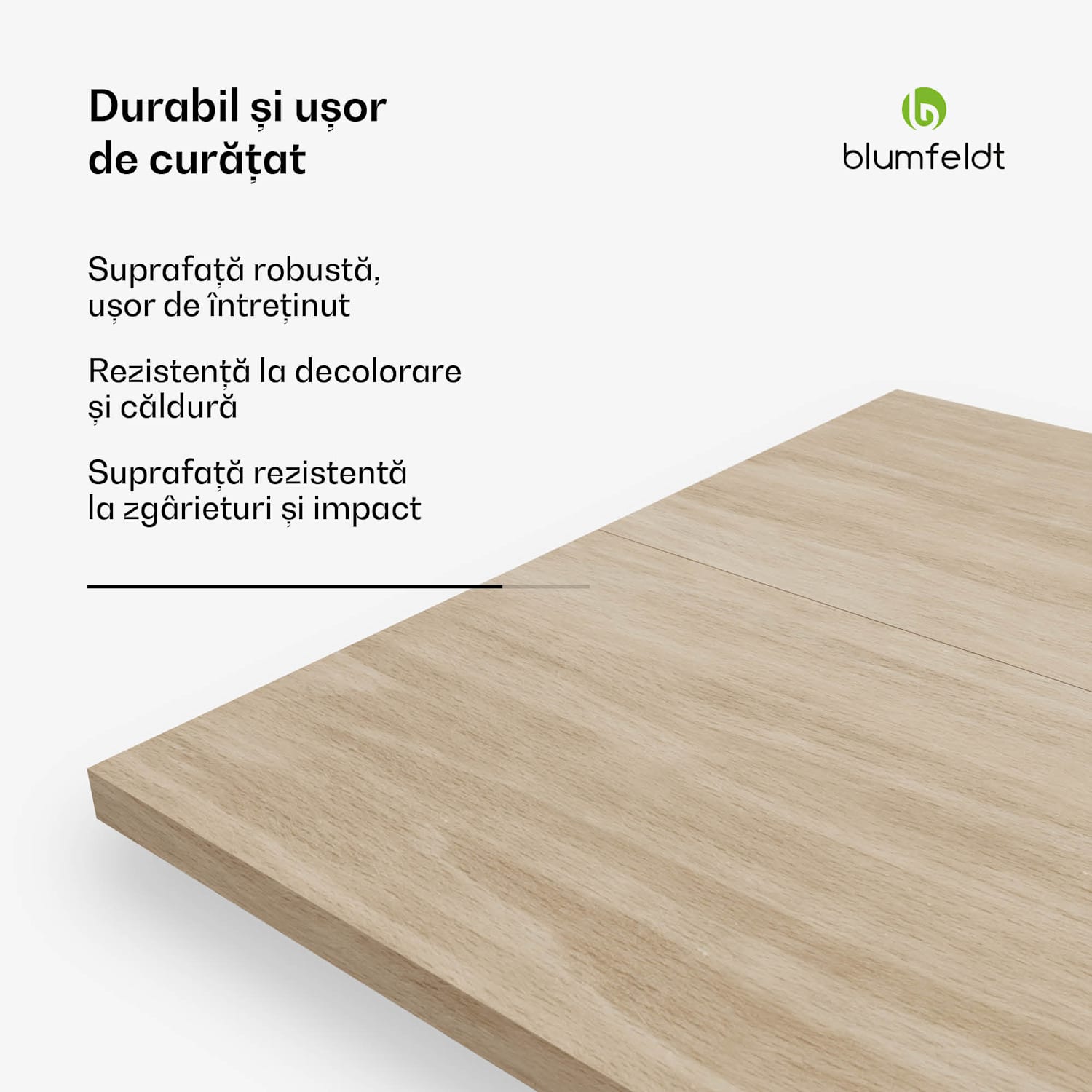 Placă de masă Bearsdon 200 x 100 cm pentru bucătărie și dining, Lemn stratificat robust 