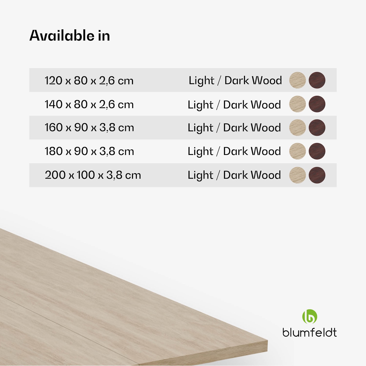 Bearsdon tabletop 200 x 100 cm for kitchen and dining room | Robust laminated wood 200 x 100 | Pine