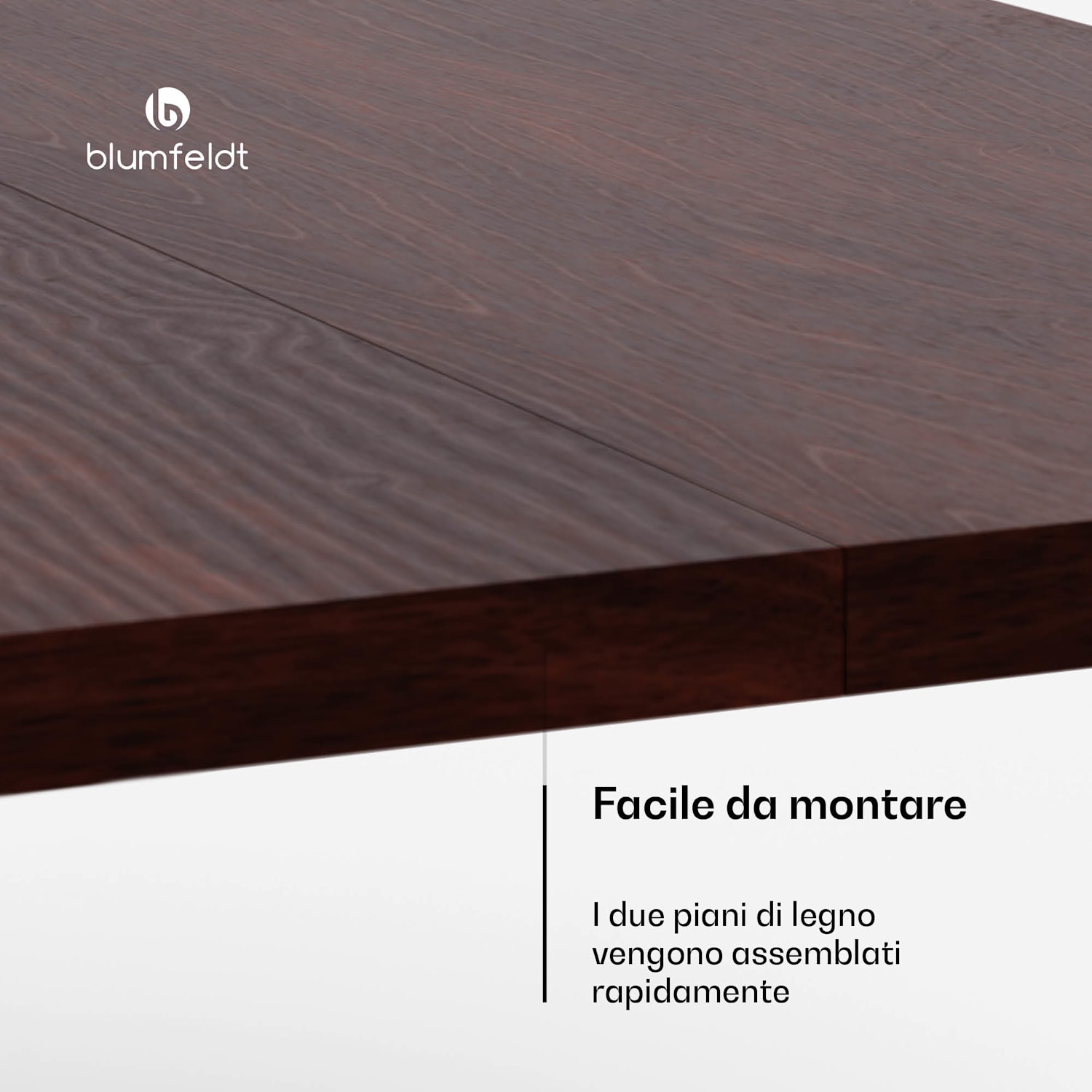 Piano del tavolo Bearsdon 200 x 100 cm per cucina e sala da pranzo | Legno stratificato robusto 200 x 100 | Teak