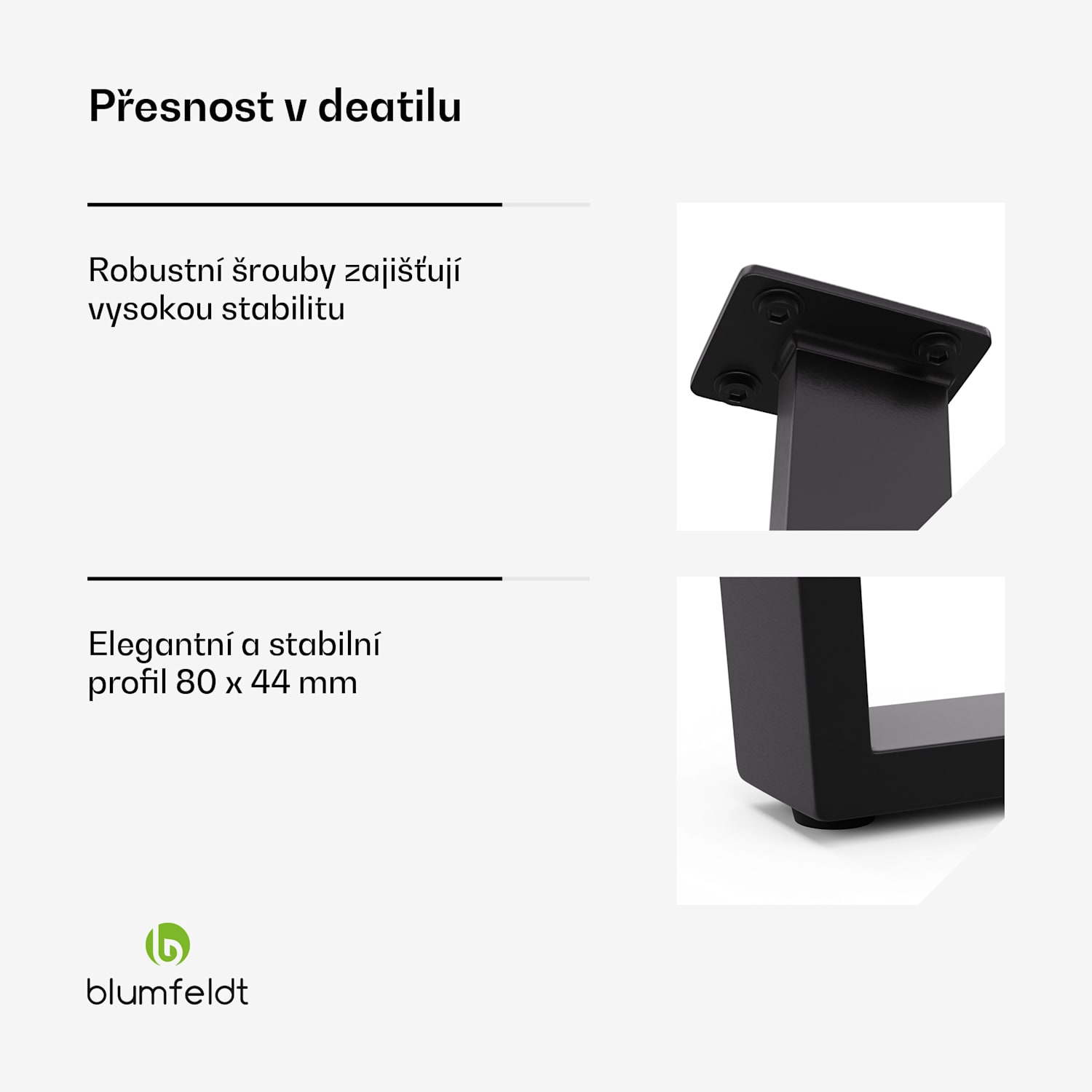 Ayr Table Legs, Nohy stolu 82 x 72 cm, kov 82x72