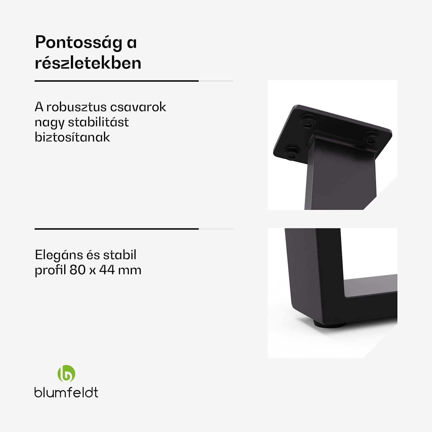 Ayr Table Legs, Asztallábak 82 x 72 cm, fém 82x72