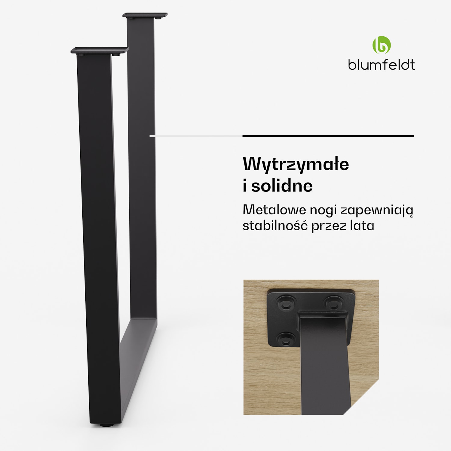 Ayr, Nogi stołowe 72 x 72 cm, metal 