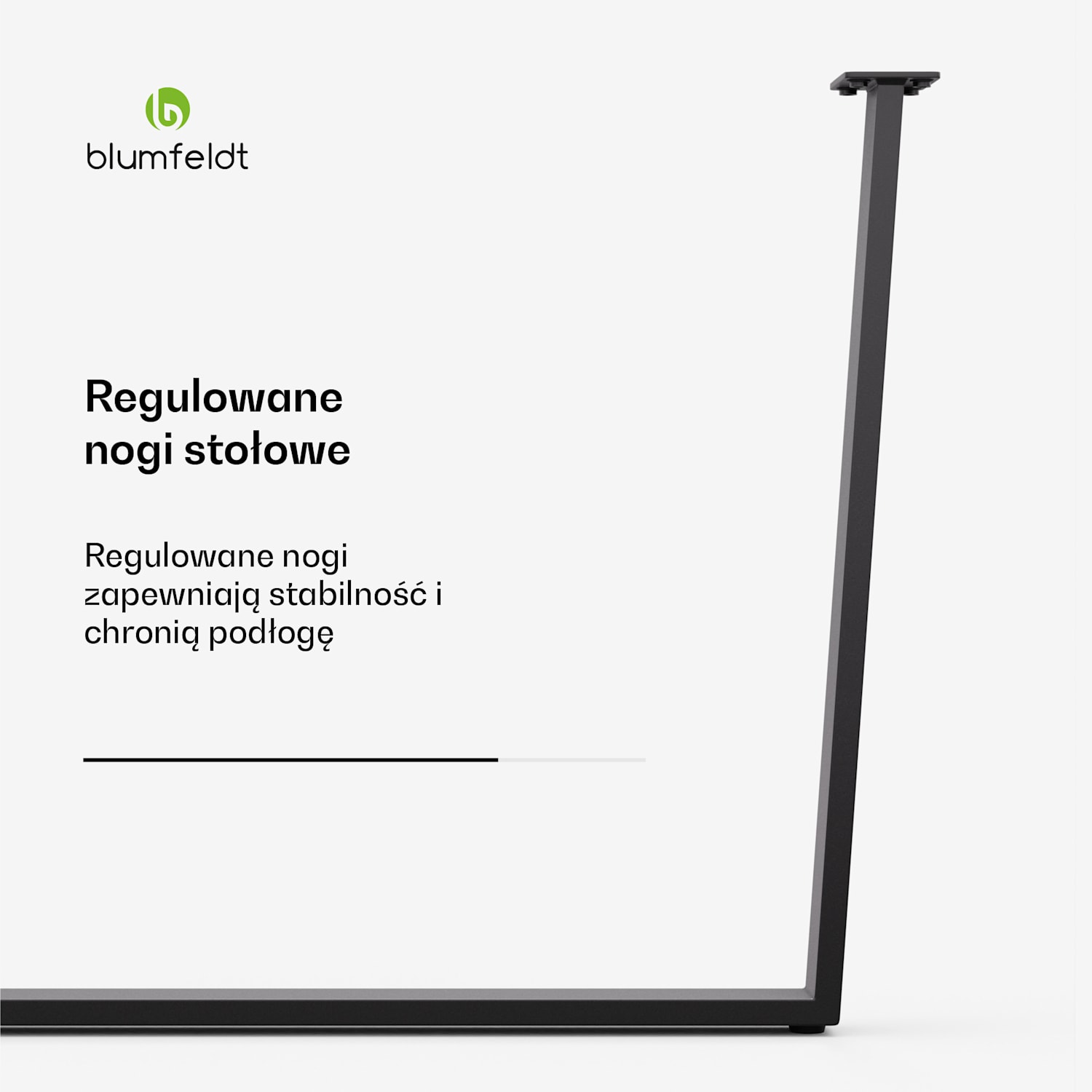 Ayr, Nogi stołowe 72 x 72 cm, metal 