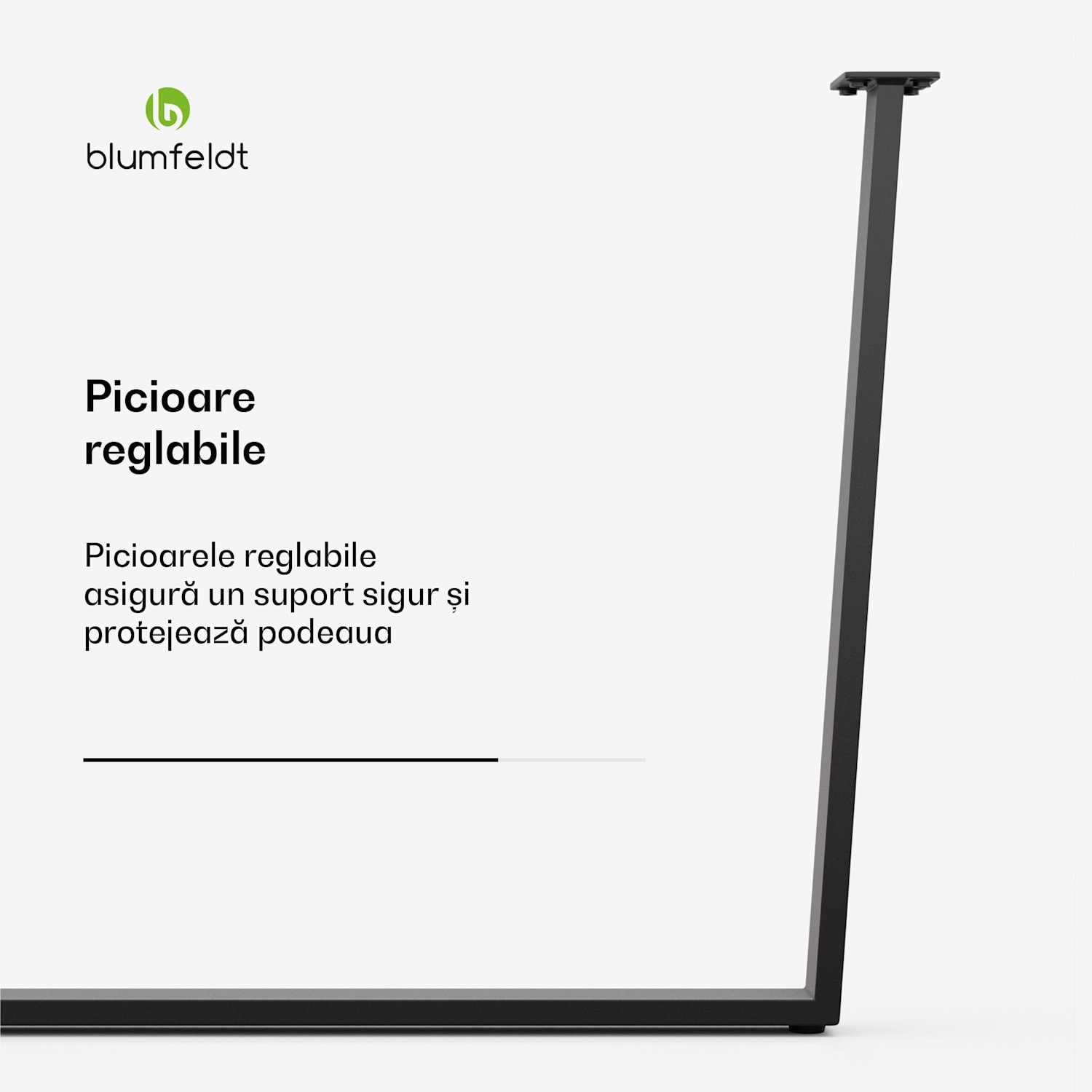 Picioare de masă Ayr, Picioare de masă 72 x 72 cm, metal 