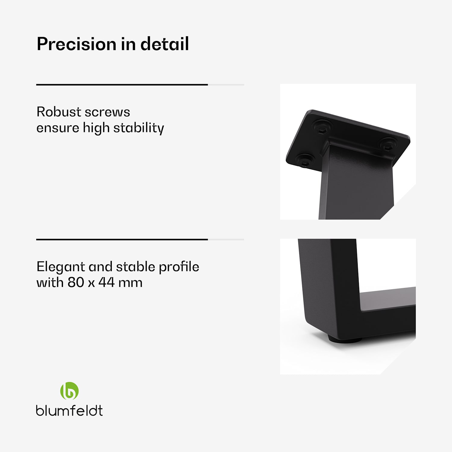 Ayr Table Legs | table legs 72 x 72 cm | metal 82x72