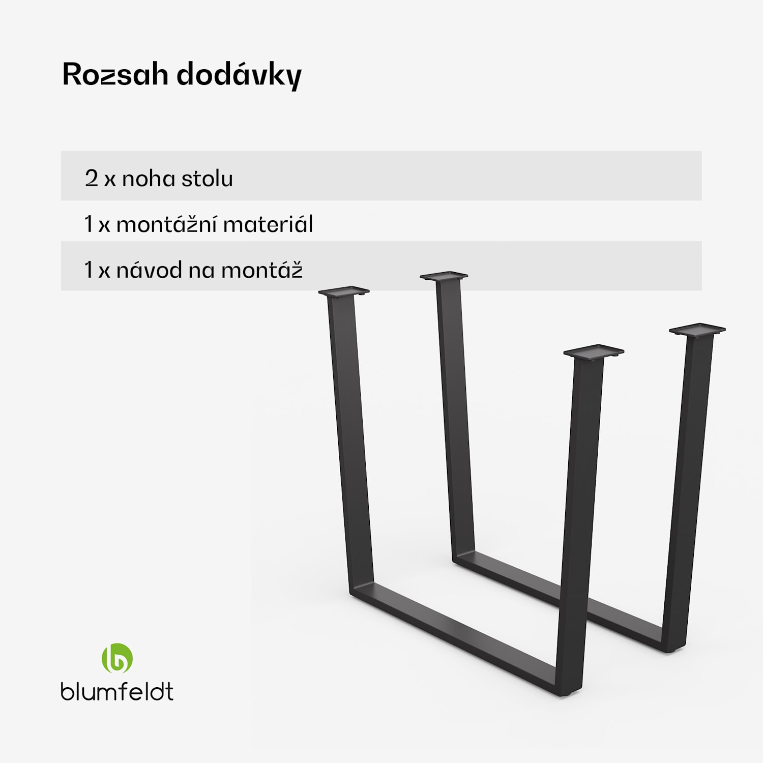 Ayr Table Legs, Nohy stolu 62 x 72 cm, kov 
