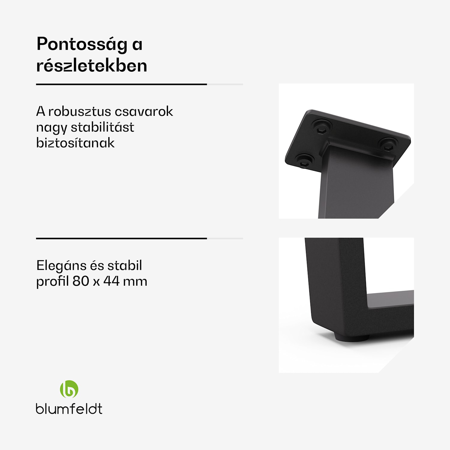 Ayr Table Legs, Asztallábak 62 x 72 cm, fém 
