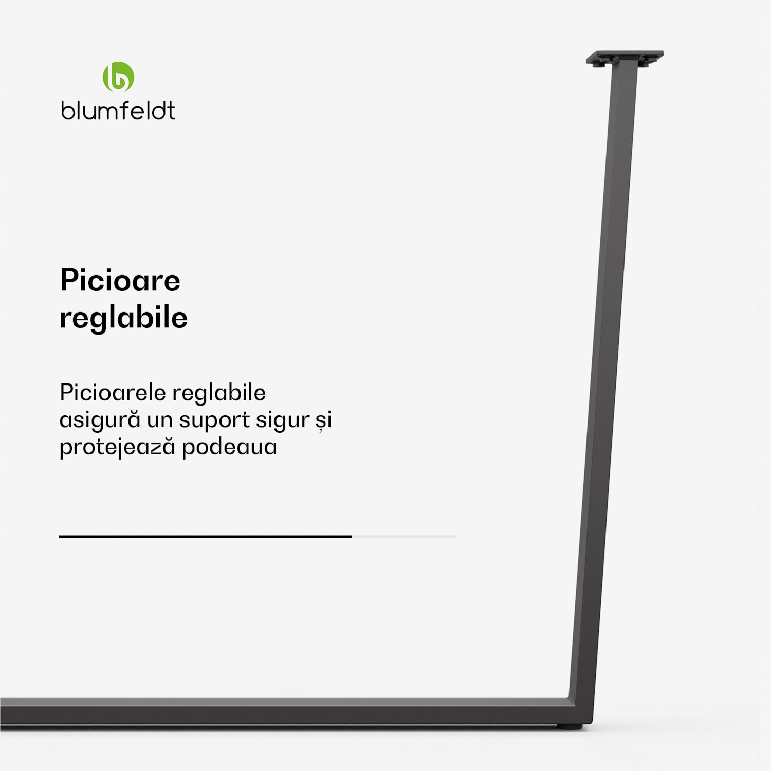 Picioare de masă Ayr, Picioare de masă 62 x 72 cm, metal 